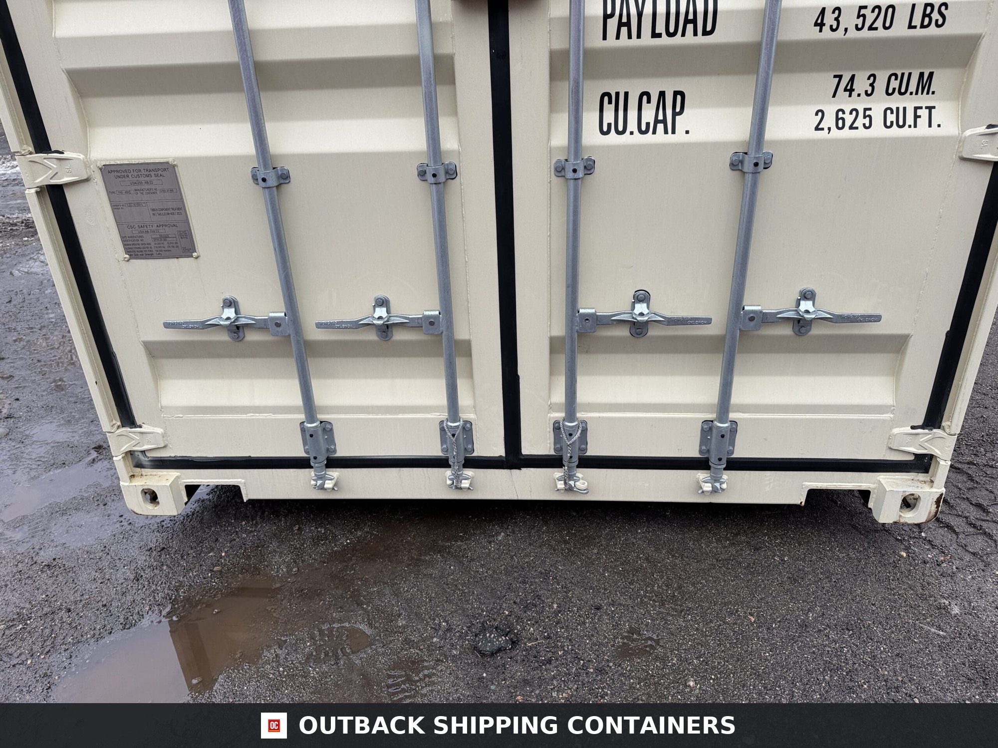 40ft New High Cube Shipping Container – Wind & Watertight – Beige — 40ft — new (image 6 of 12)