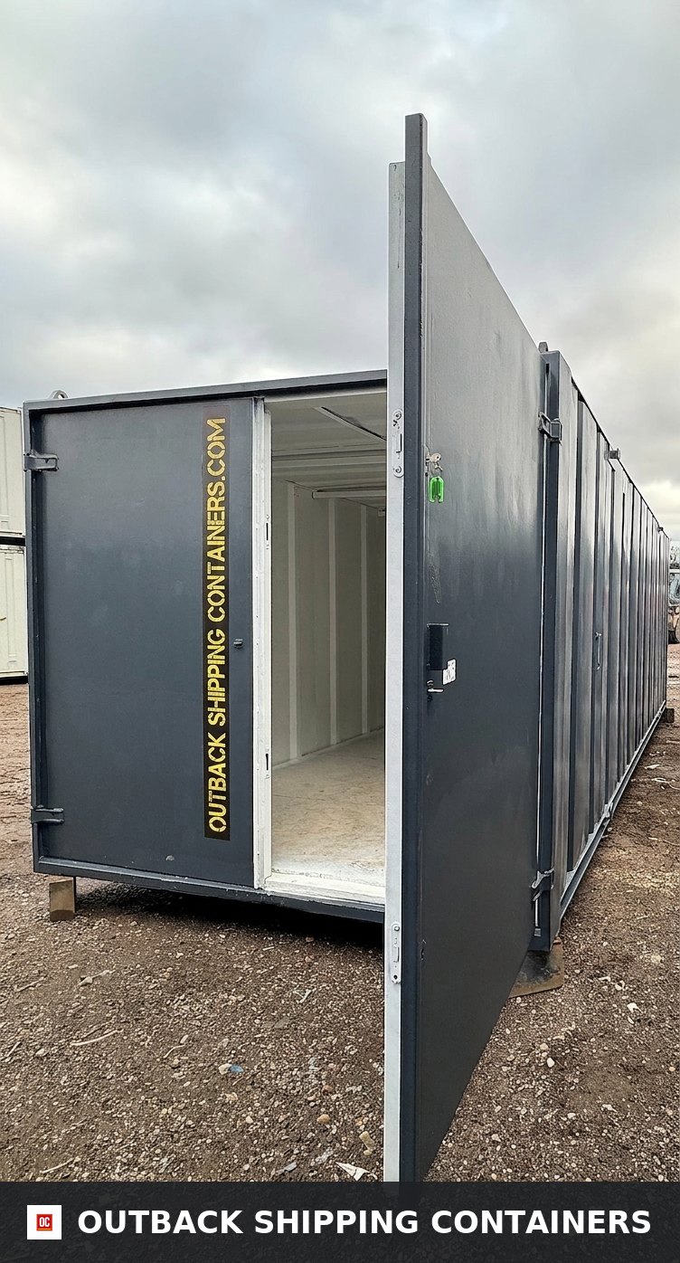 24 x 9 ft Secure Storage Container — Anti-Vandal Steel Store — Refurbished steel storage container by Outback Shipping Containers
