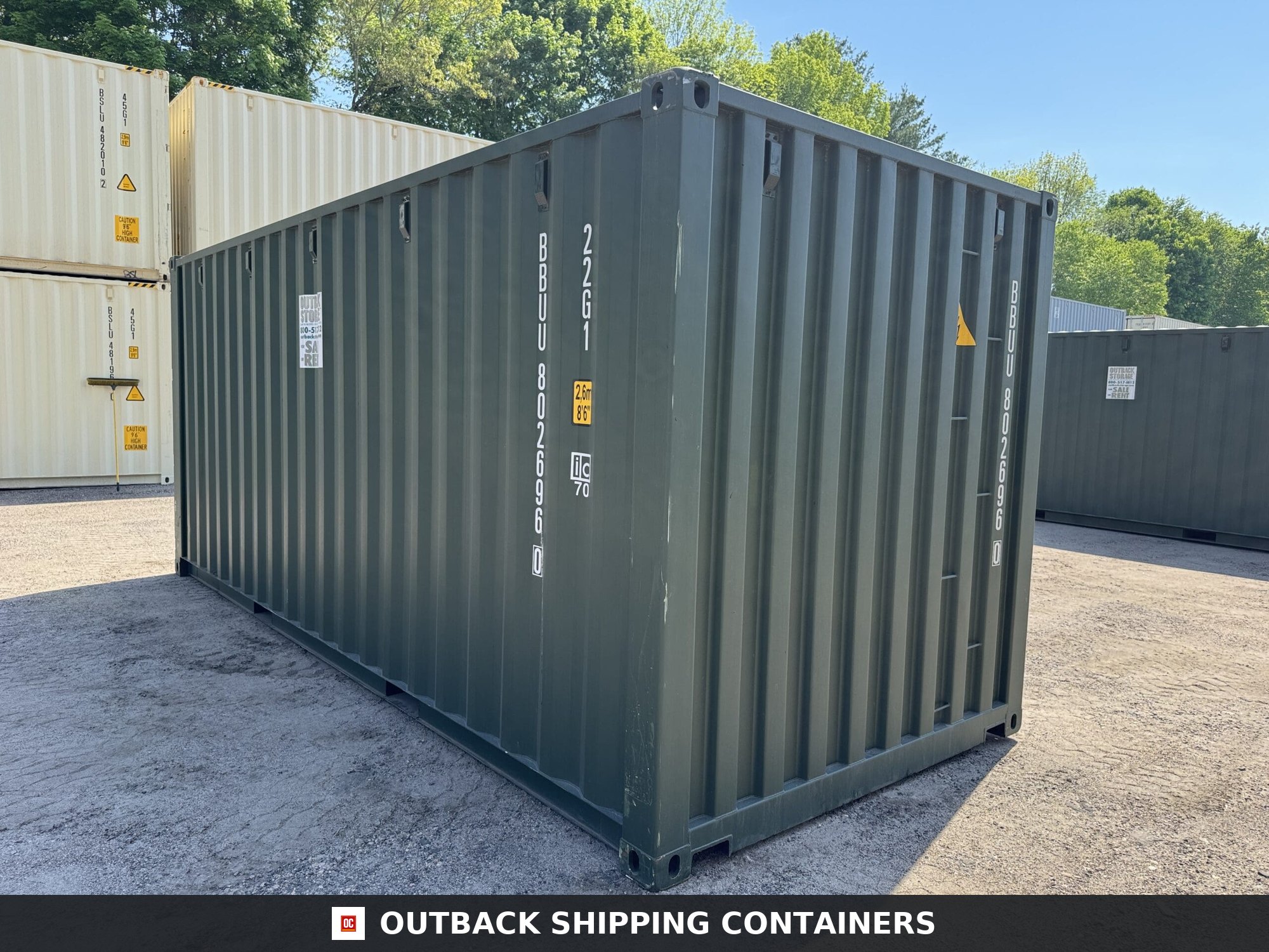20ft New Shipping Container – Wind & Watertight – Green — 20ft — new (image 10 of 12)