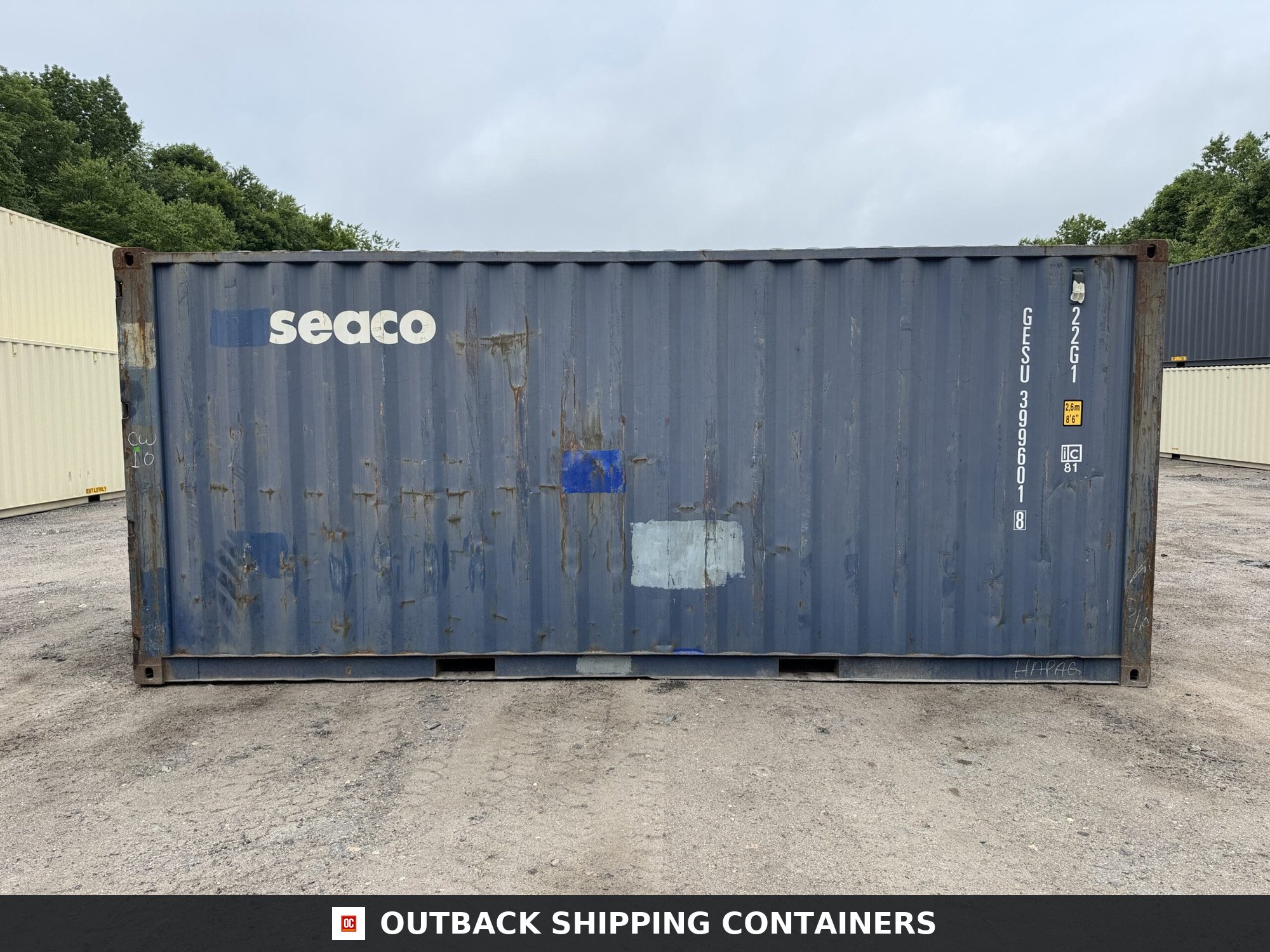 20ft Used Shipping Container – Wind & Watertight – Blue — 20ft — used (image 7 of 12)
