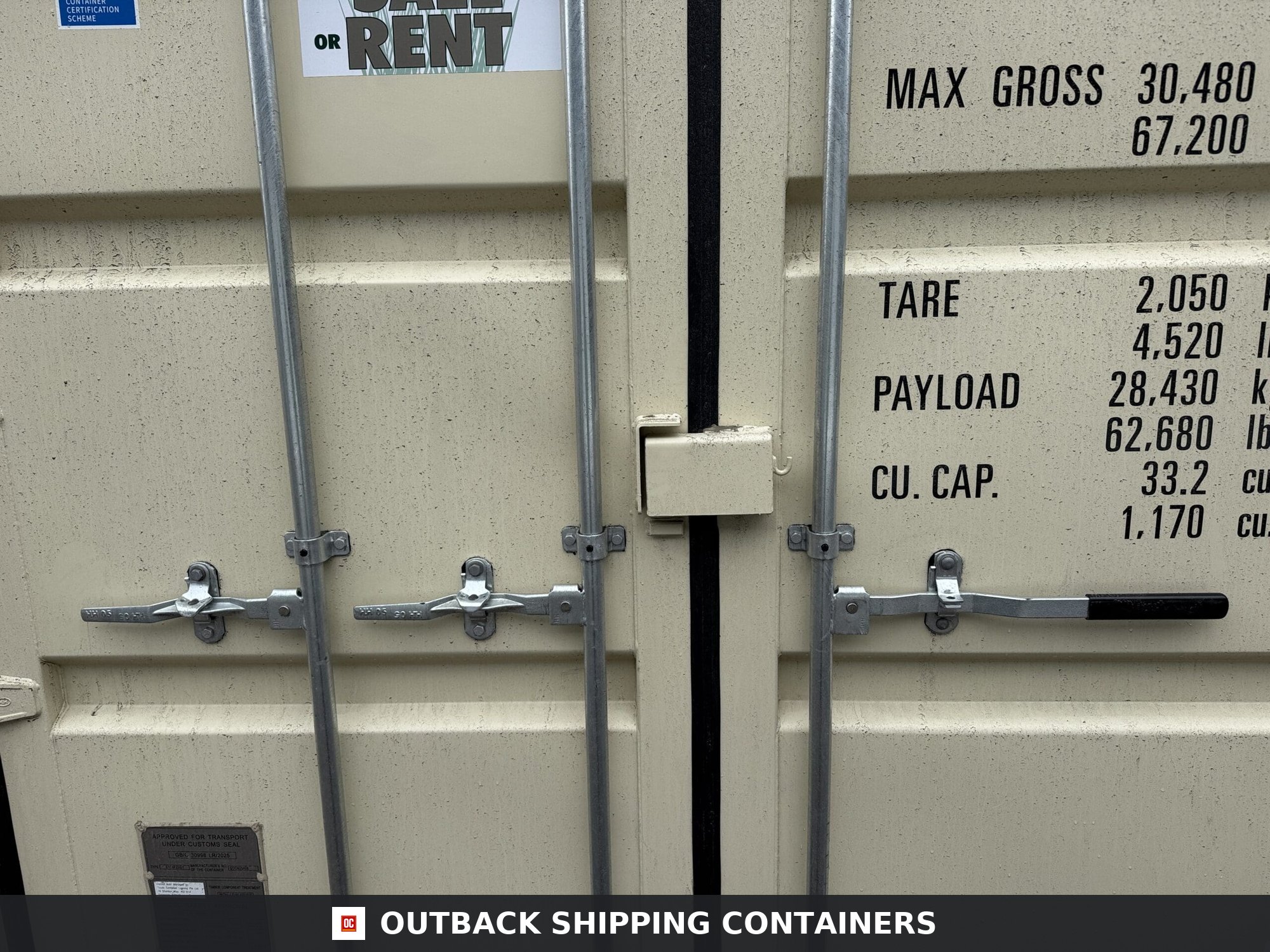 20ft New Shipping Container – Wind & Watertight – Beige — 20ft — new (image 4 of 12)