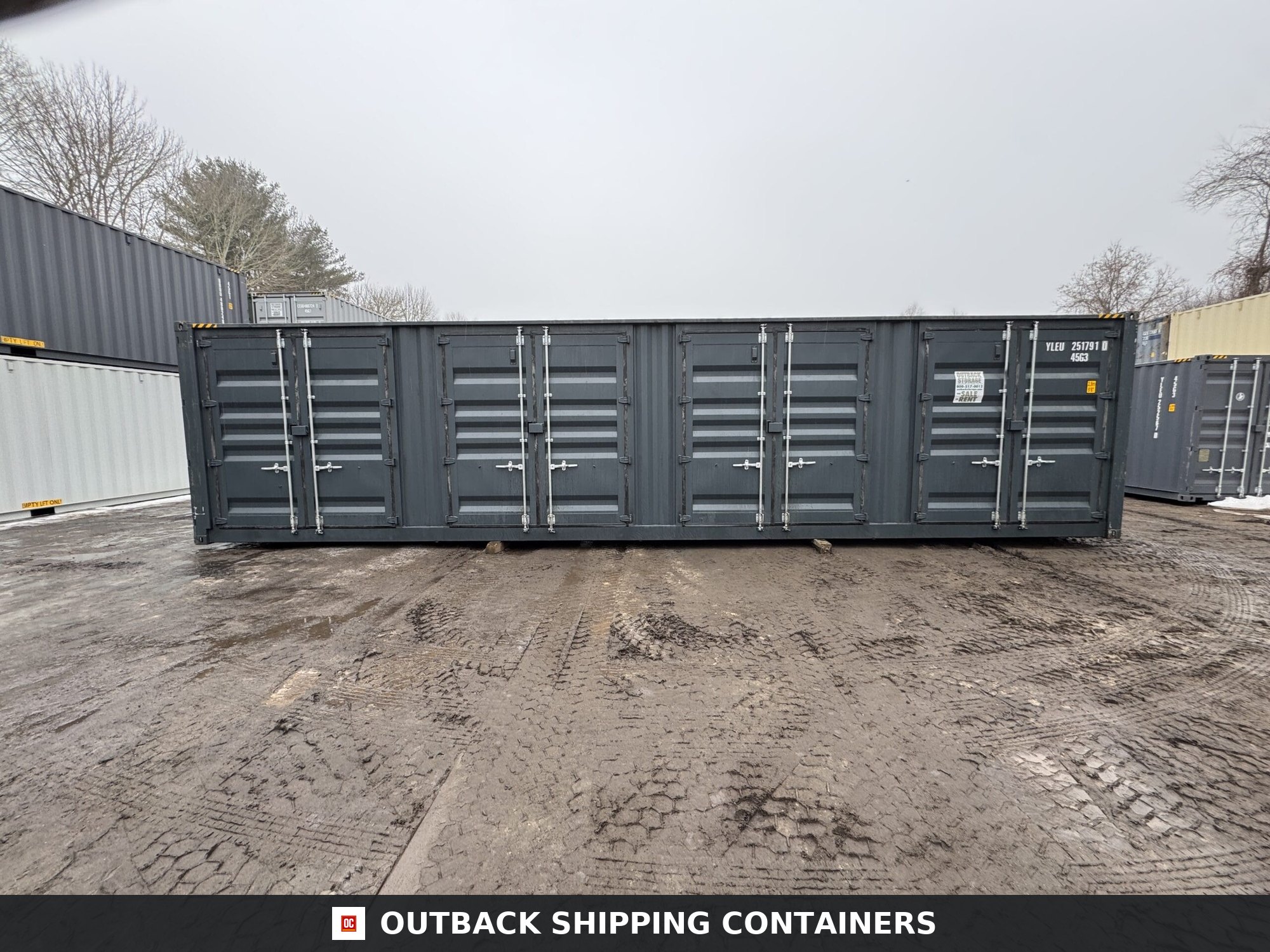 40ft New High Cube Shipping Container – Wind & Watertight – Dk Gray — 40ft — new (image 9 of 12)