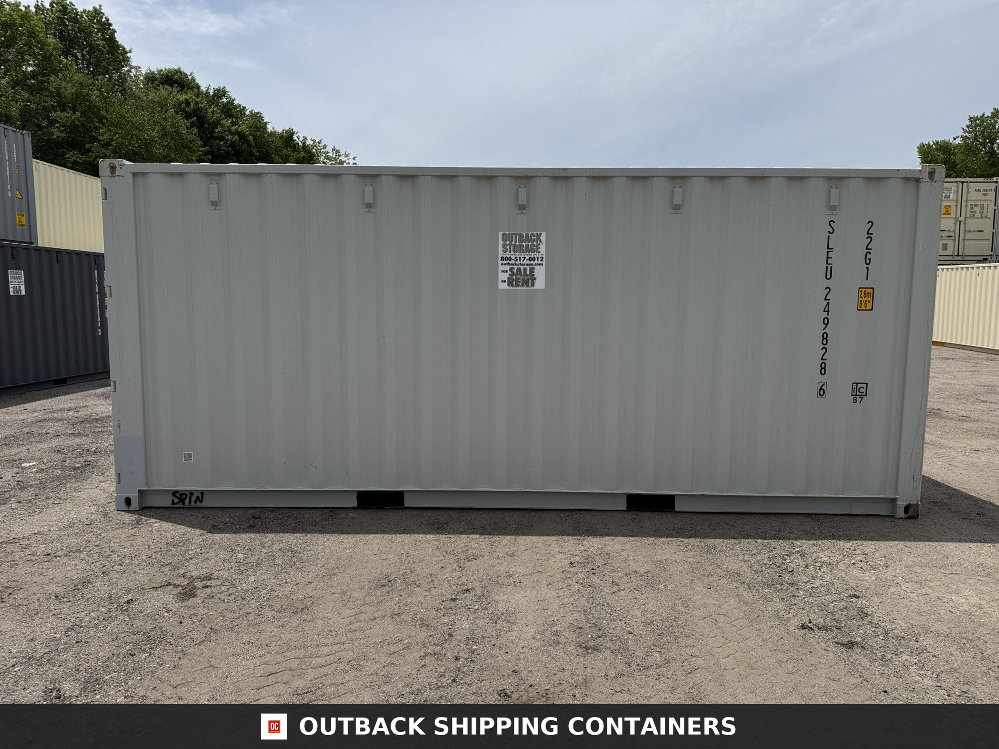 20ft New Shipping Container – Wind & Watertight – Gray — 20ft — new (image 9 of 12)