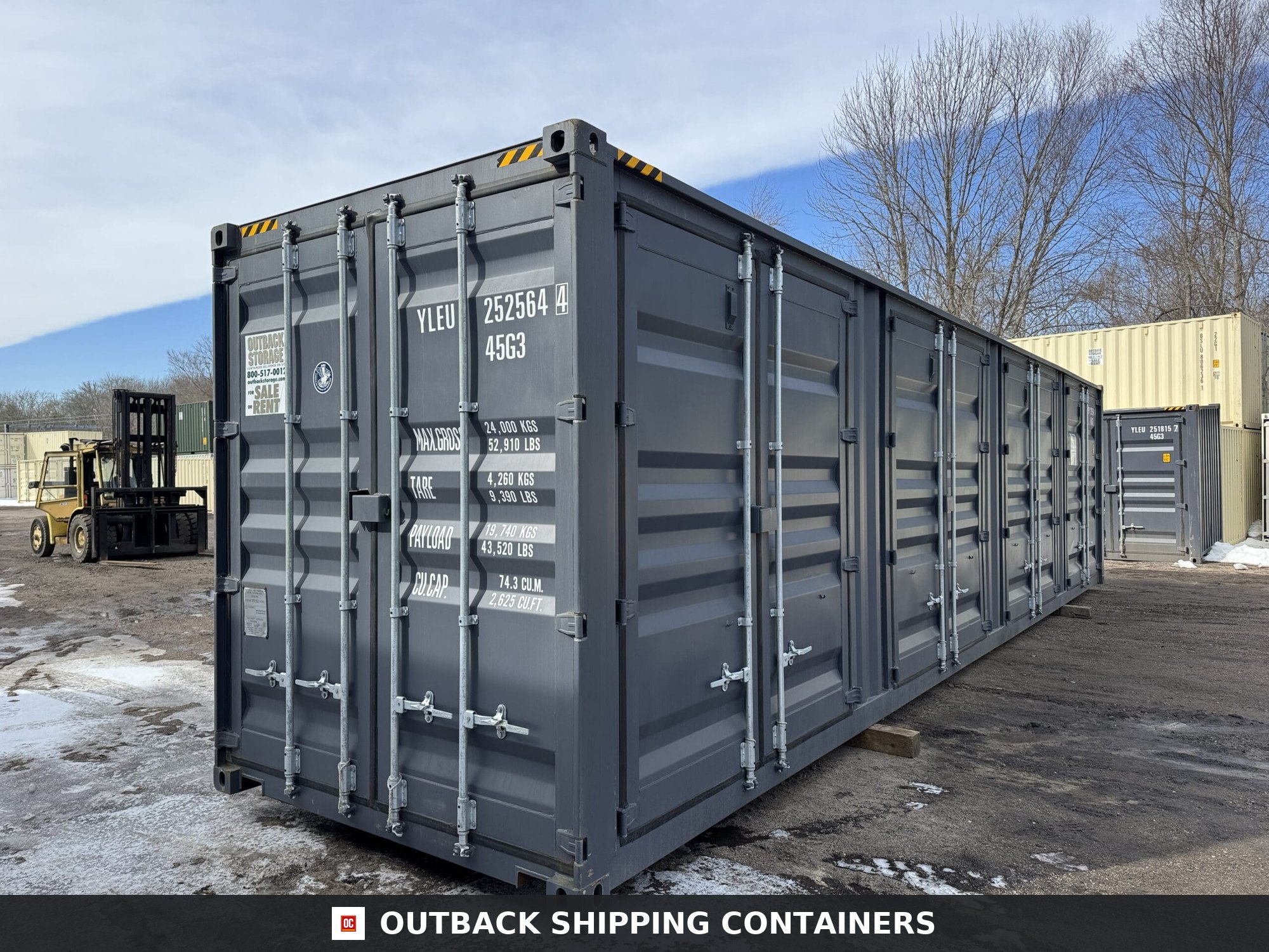 40ft New High Cube Shipping Container – Wind & Watertight – Dk Gray — 40ft — new (image 8 of 12)