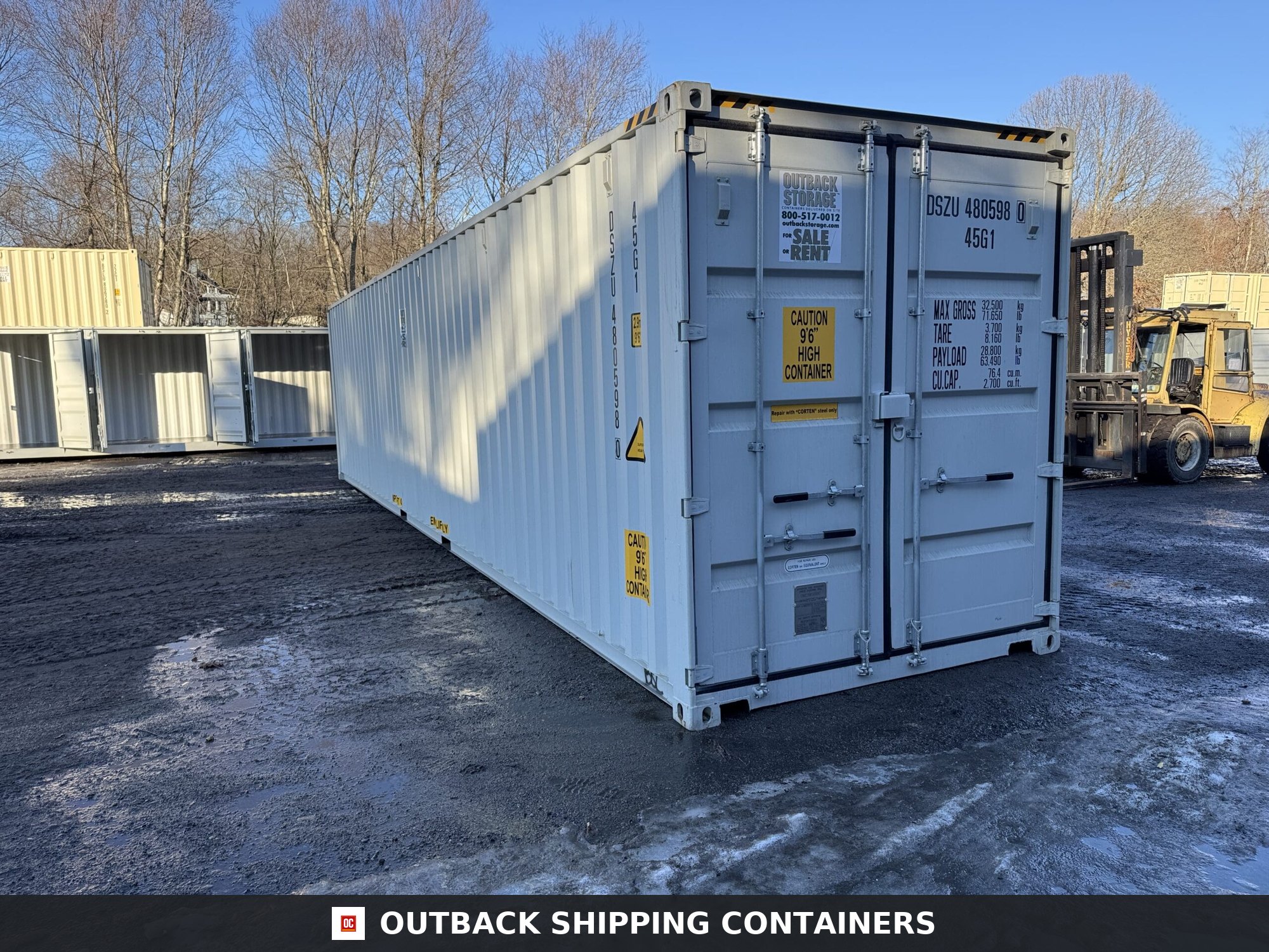 40ft New High Cube Shipping Container – Wind & Watertight – Lt Gray — 40ft — new (image 1 of 12)
