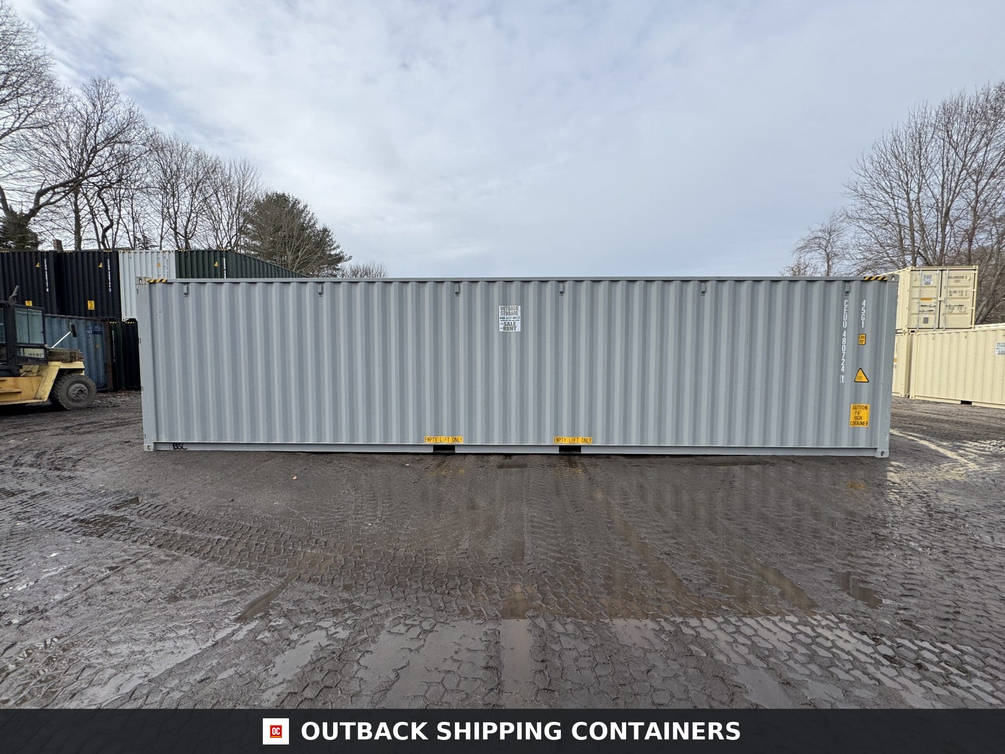 40ft New High Cube Shipping Container – Wind & Watertight – Gray — 40ft — new (image 9 of 12)