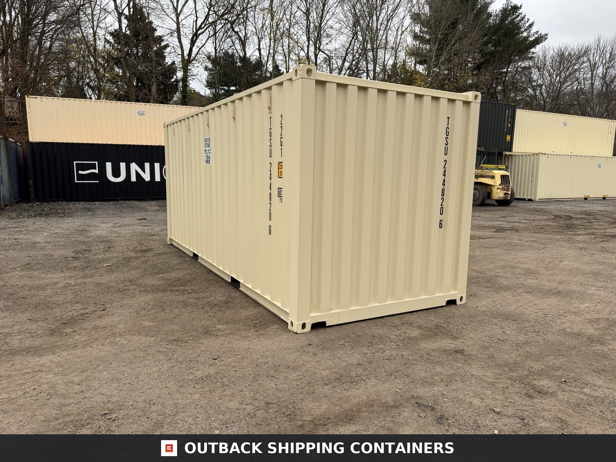 20ft New Shipping Container – Wind & Watertight – Beige — 20ft — new (image 9 of 12)