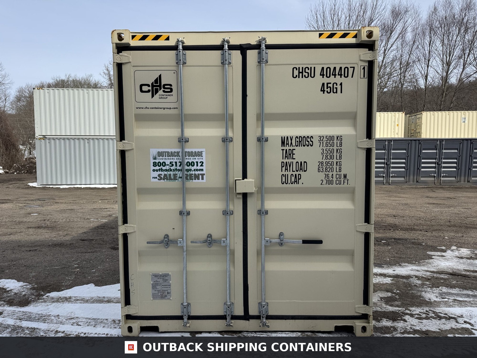 40ft New High Cube Shipping Container – Wind & Watertight – Beige — 40ft — new (image 3 of 12)