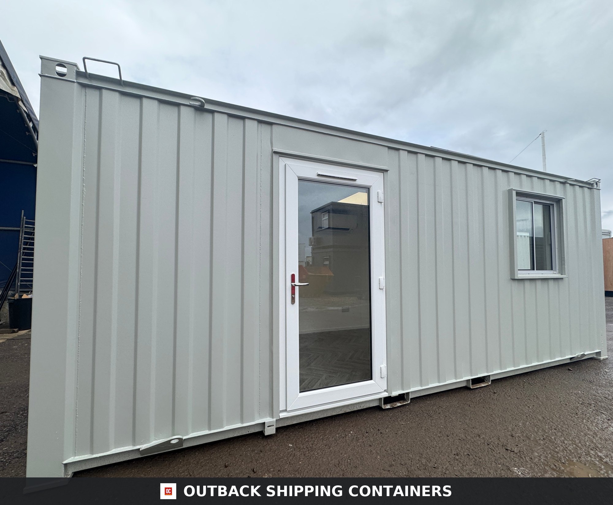 21x8ft for Sale — Window and Shutter Detail | Outback Shipping Containers 2 3 4 5 21x8ft — Custom Office — image 8 of 13