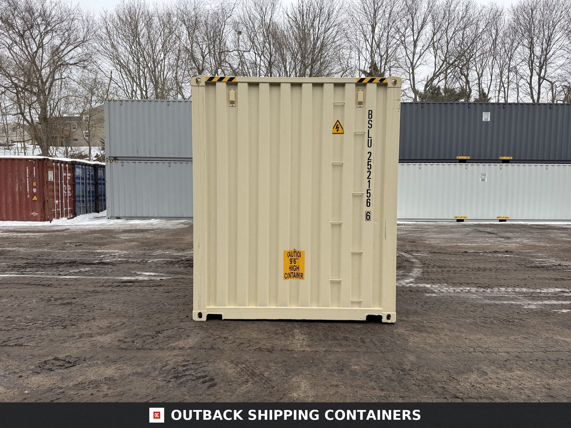 20ft New High Cube Shipping Container – Wind & Watertight – Beige — 20ft — new (image 10 of 12)