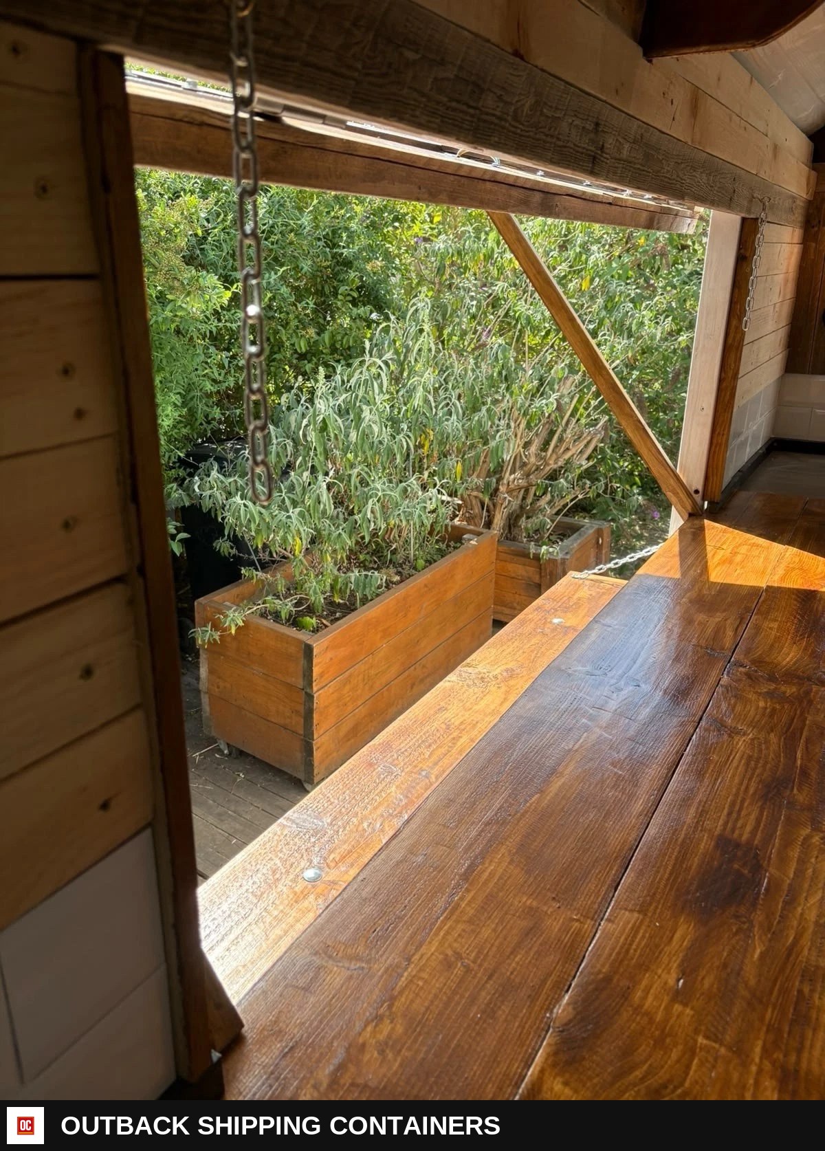 Unique rustic catering trailer horsebox shepherds hut style food drinks — Serving Window And Hatch | Outback Shipping Containers Unique rustic catering trailer horsebox shepherds hut style food drinks for sale — serving window and hatch