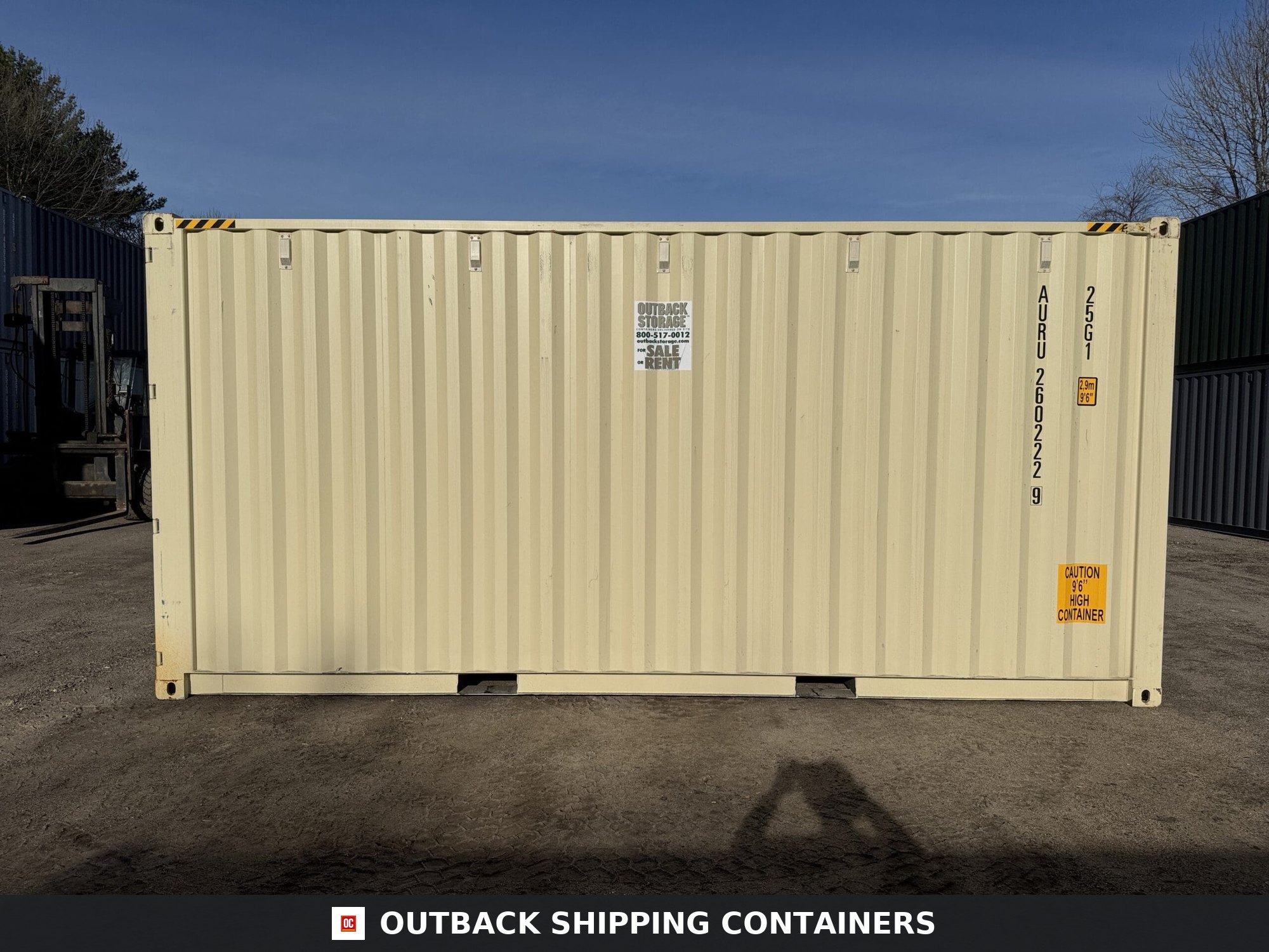 20ft New High Cube Shipping Container – Wind & Watertight – Beige — 20ft — new (image 9 of 12)