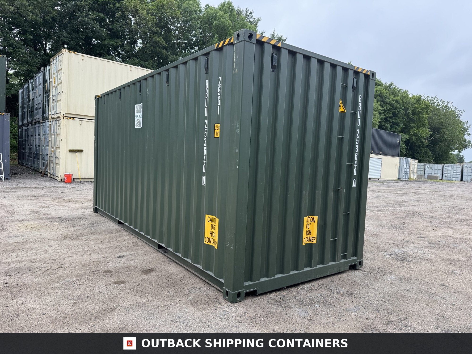20ft New High Cube Shipping Container – Wind & Watertight – Green — 20ft — new (image 10 of 12)