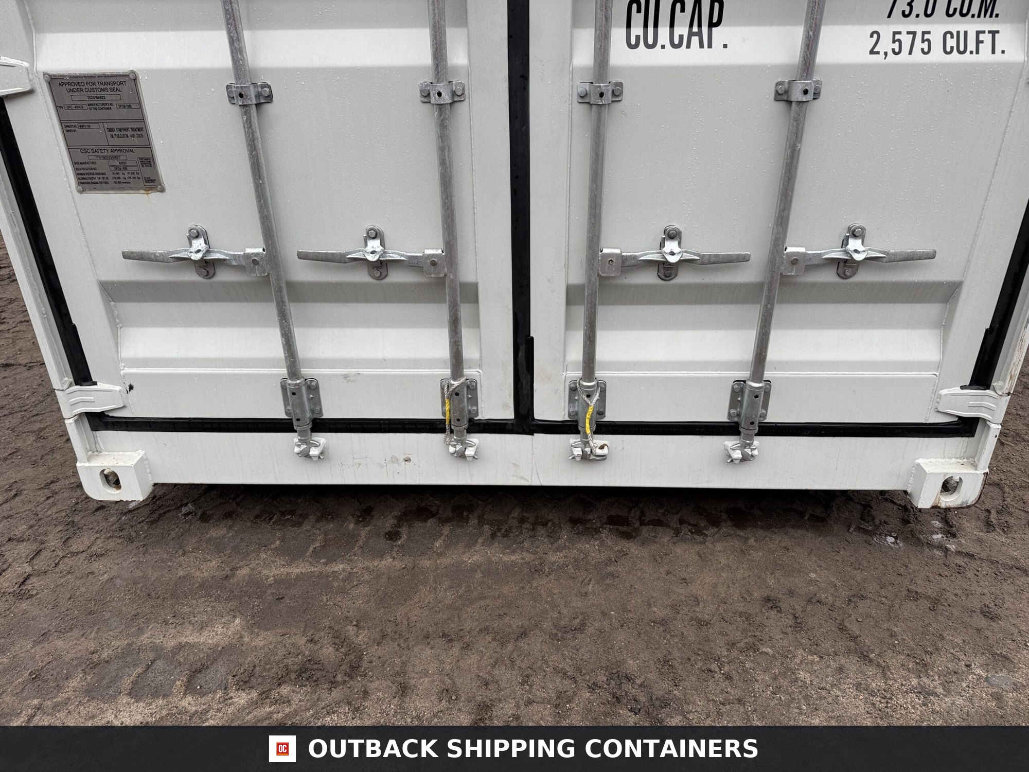 40ft New High Cube Shipping Container for Sale — Interior Detail | Outback Shipping Containe 6 40ft New High Cube Shipping Container – Wind & Watertight – Lt Gray — 40ft — new (image 6 of 12)