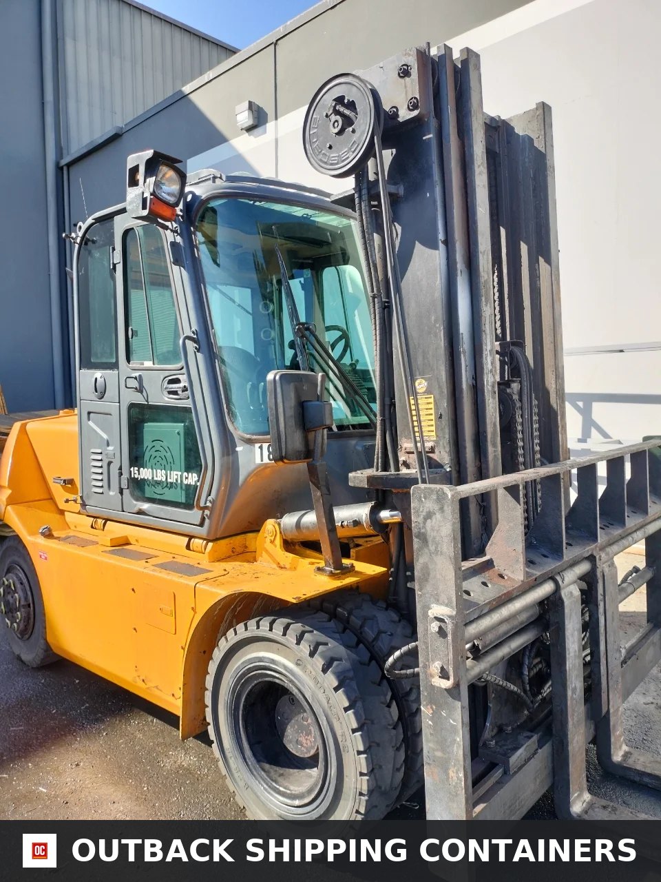 2018 Hyundai 70D-9 Pneumatic Tire Forklift for sale — front exterior view