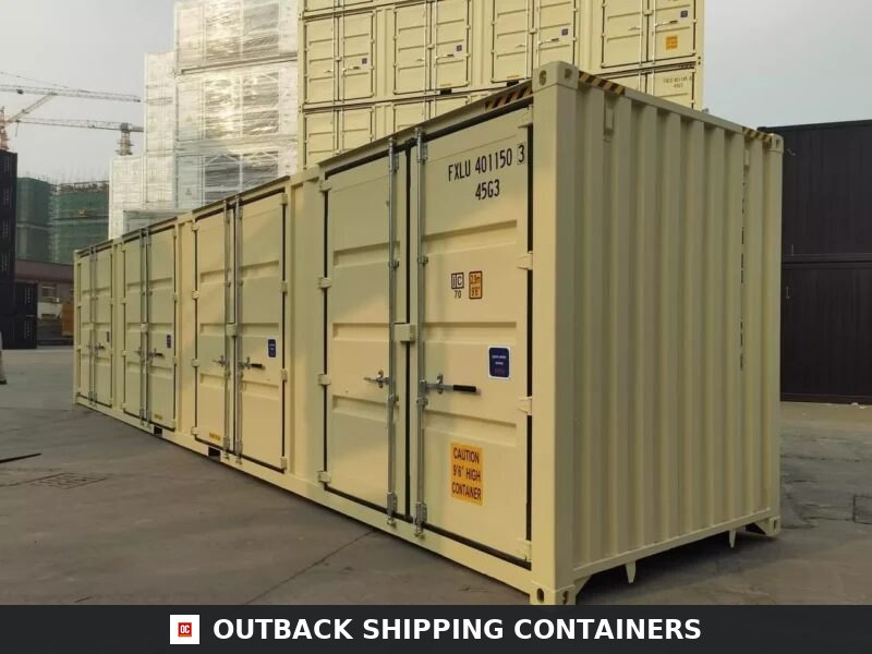 40ft HC Open Side Container with 4 Doors — Side Profile View | Outback Shipping Containers 40ft HC Open Side Container with 4 Doors – One Trip product photo