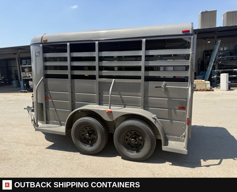 2027 WW AA 5X12 Livestock Stock Combo Trailer — Rear Doors And Gate | Outback Shipping Containers 2027 WW AA 5X12 Livestock Stock Combo Trailer for sale — rear doors and gate