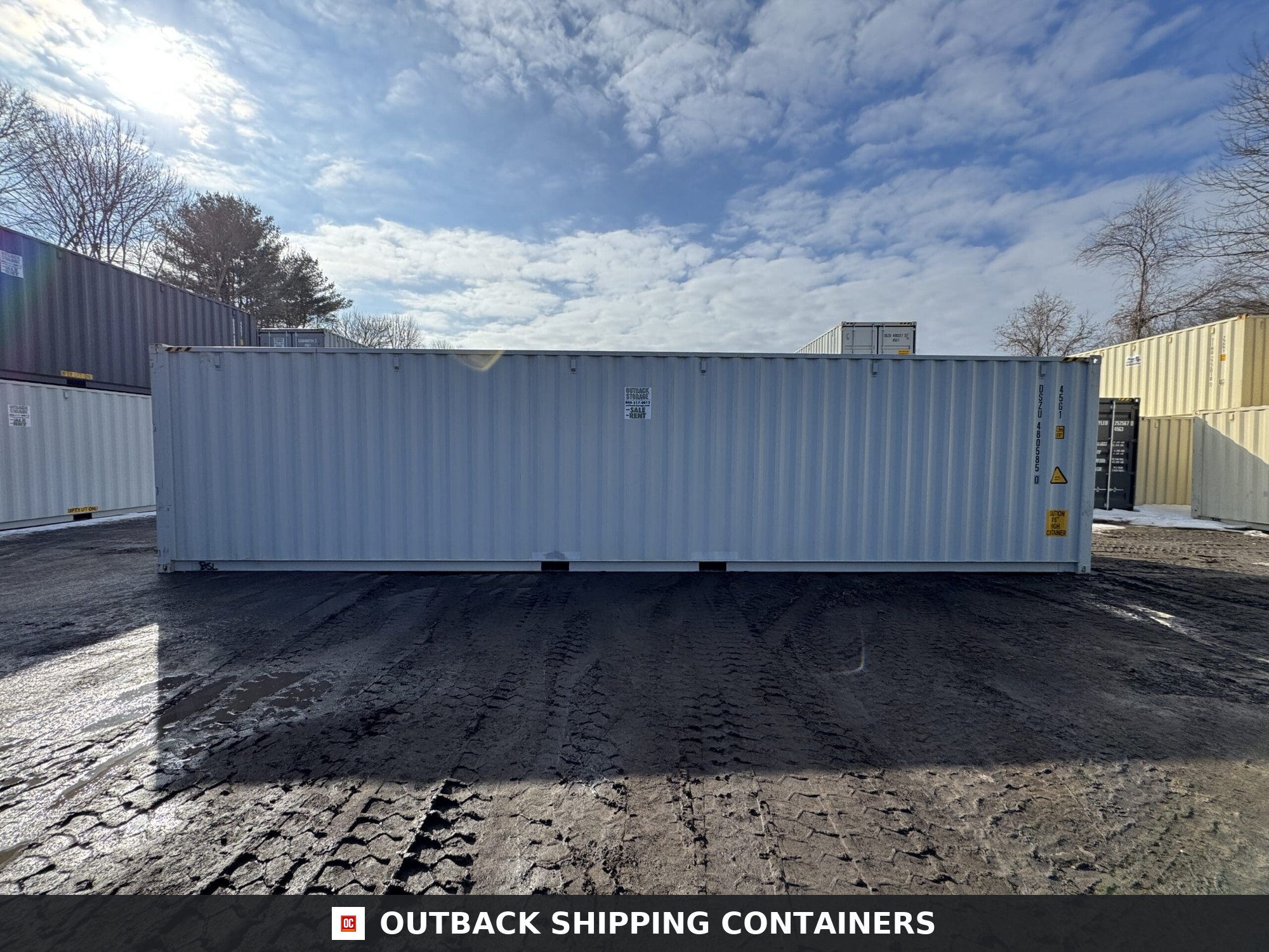 40ft New High Cube Shipping Container – Wind & Watertight – Gray — 40ft — new (image 8 of 12)