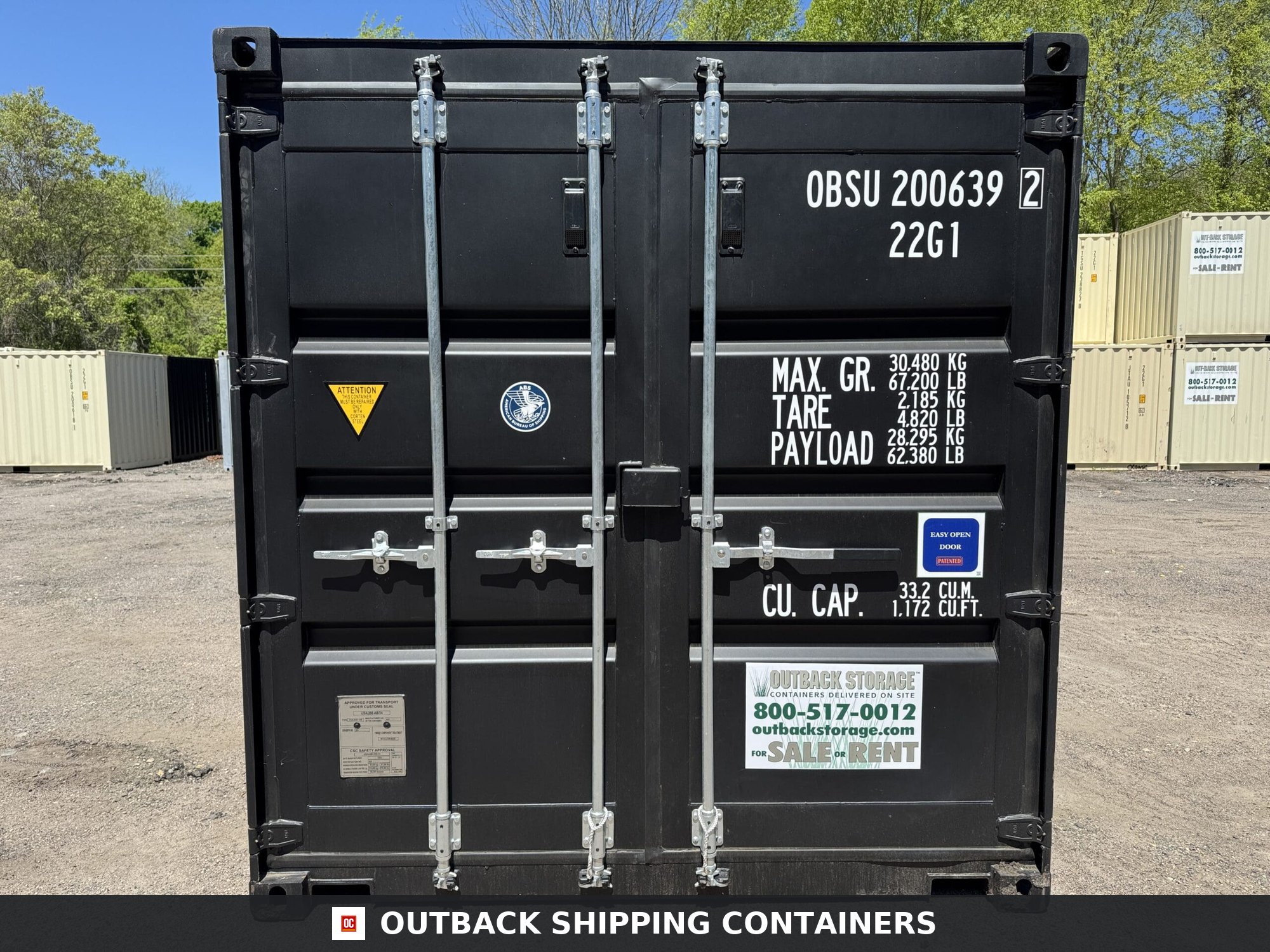 20ft New Shipping Container – Wind & Watertight – Black — 20ft — new (image 3 of 12)