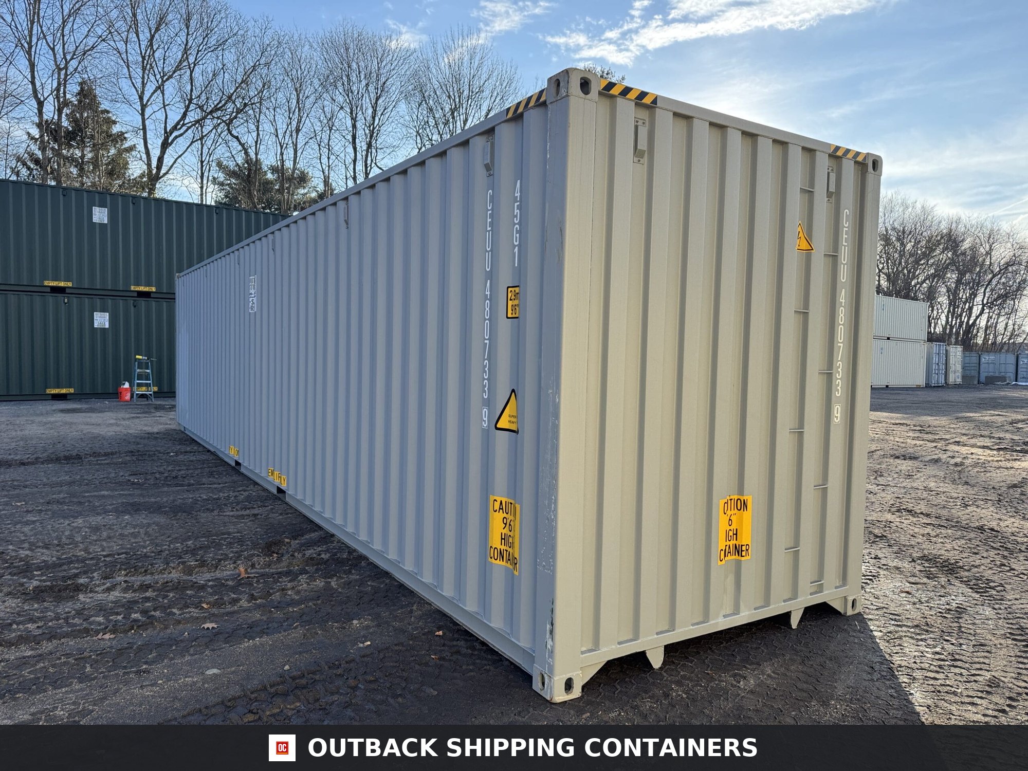 40ft New High Cube Shipping Container – Wind & Watertight – Gray — 40ft — new (image 10 of 12)