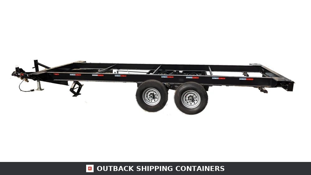 20ft Bumper Pull Container Chassis for sale — front exterior view
