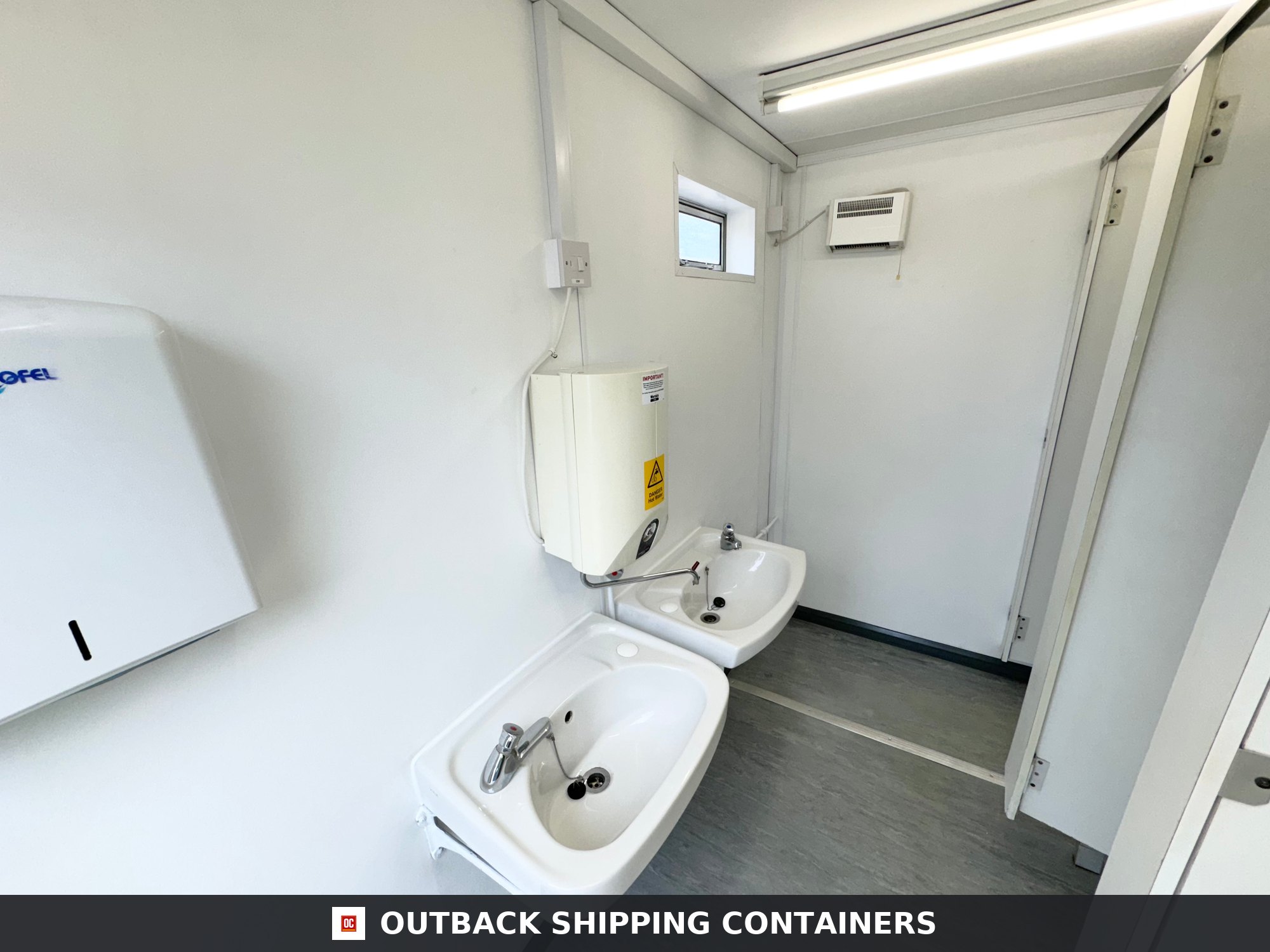13 x 9 ft Anti-Vandal for Sale — Window and Shutter Detail | Outback Shipping Containers 13 x 9 ft Anti-Vandal — 2 + 1 Toilet Block — Portable Building — No 1100 — product gallery image 8 of 14