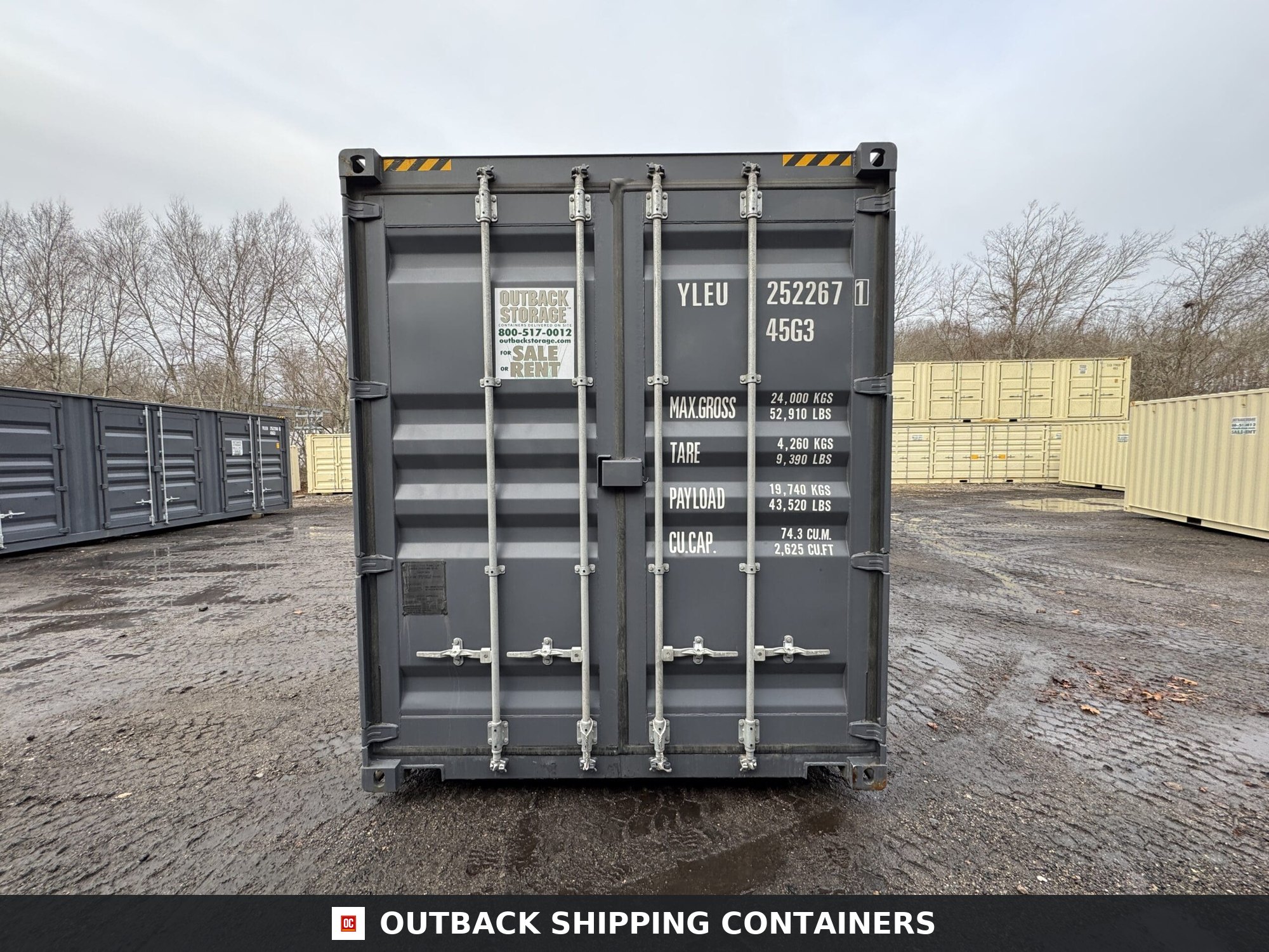 40ft New High Cube Shipping Container – Wind & Watertight – Dk Gray — 40ft — new (image 3 of 12)