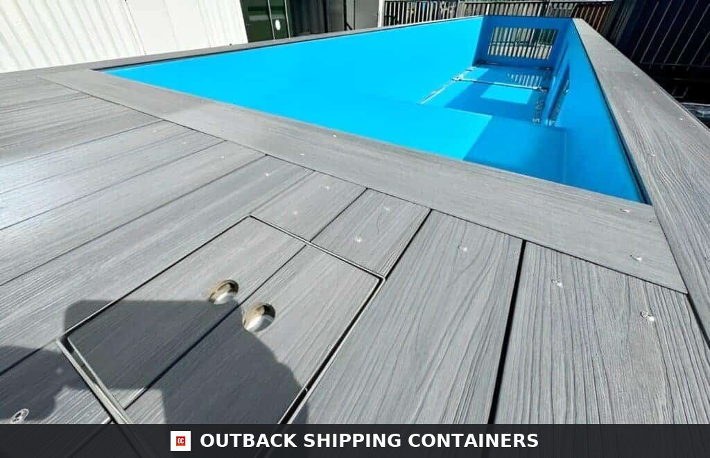 12M / 40ft Portable Container Swimming Pool | Ideal Outdoor — Corner Casting and Frame Detail 12M / 40ft Portable Container Swimming Pool | Ideal Outdoor Swimming Pool — 40ft — new (image 10 of 16)