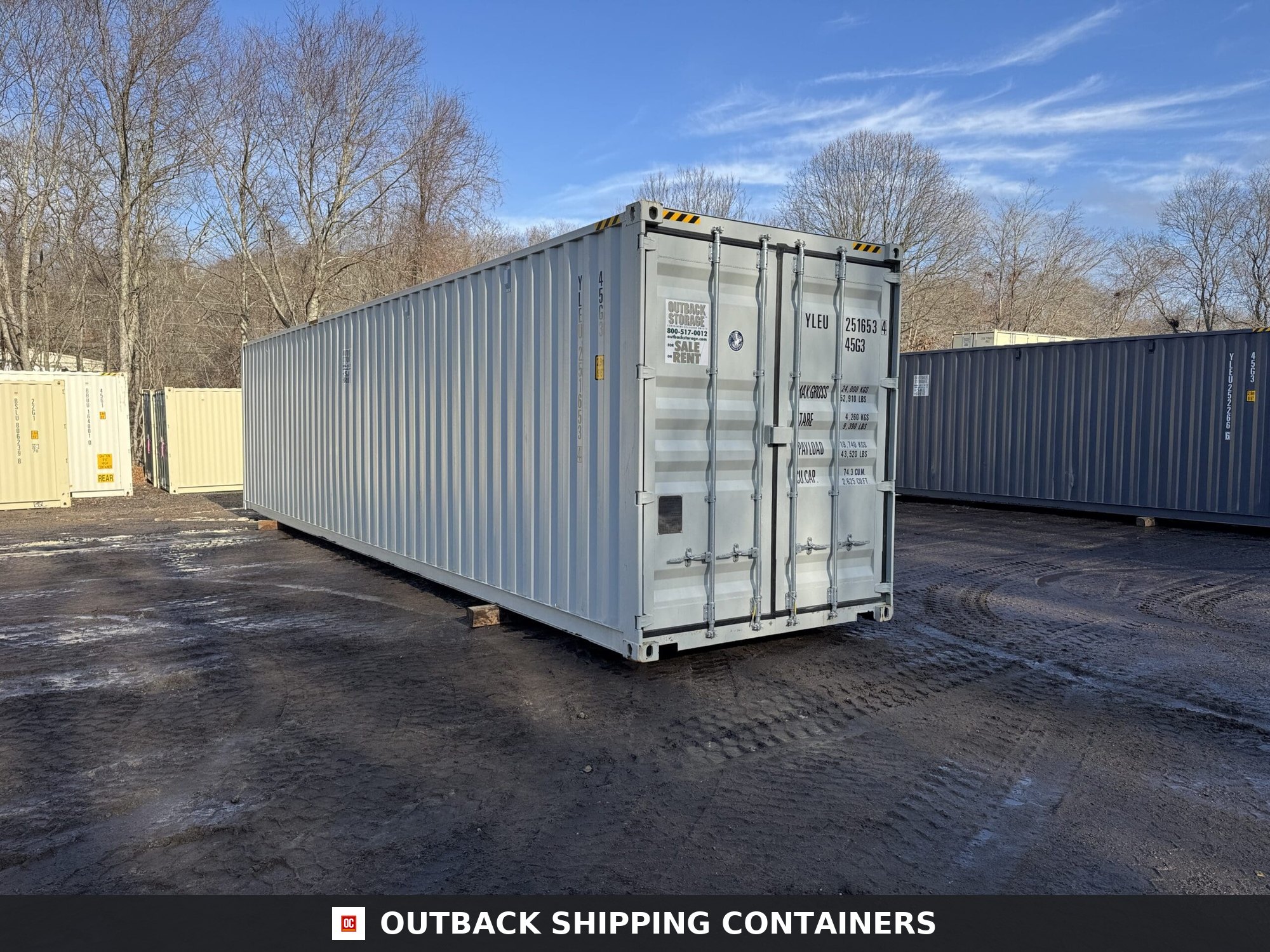 40ft New High Cube Shipping Container – Wind & Watertight – Lt Gray — 40ft — new (image 10 of 12)