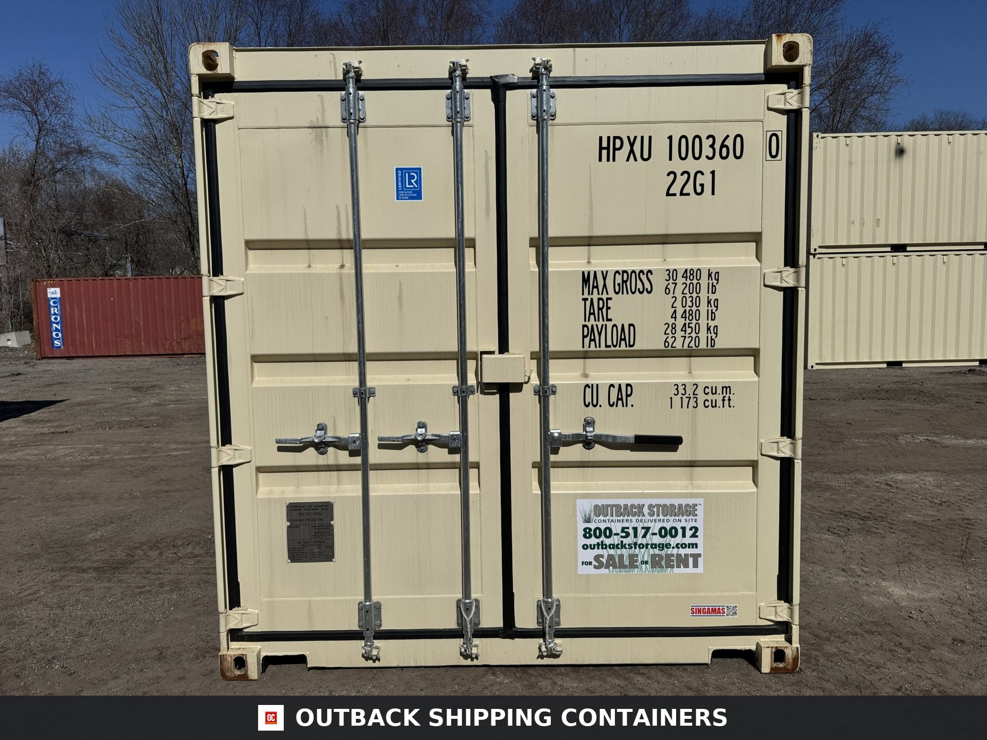 20ft New Shipping Container – Wind & Watertight – Beige — 20ft — new (image 3 of 12)