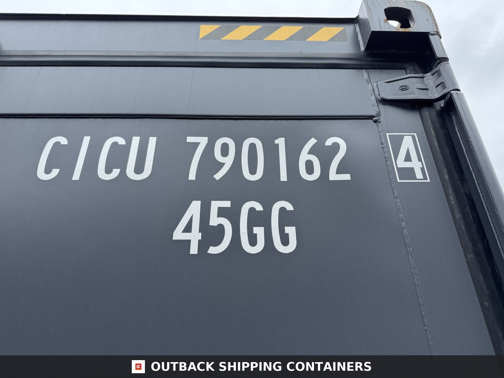 40ft New High Cube Shipping Container — Side Profile View | Outback Shipping Containers 2 3 14 40ft New High Cube Shipping Container – Wind & Watertight – Dk Gray — 40ft — new (image 2 of 12)