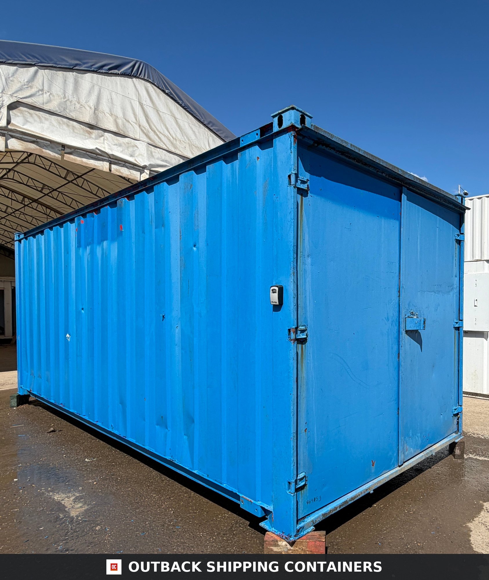 21x8 ft Anti-Vandal Store 21ft x 8ft — Roof and Structural Detail | Outback Shipping Containers 21x8 ft Anti-Vandal Store — Storage Container (Unrefurbished) — gallery view 9