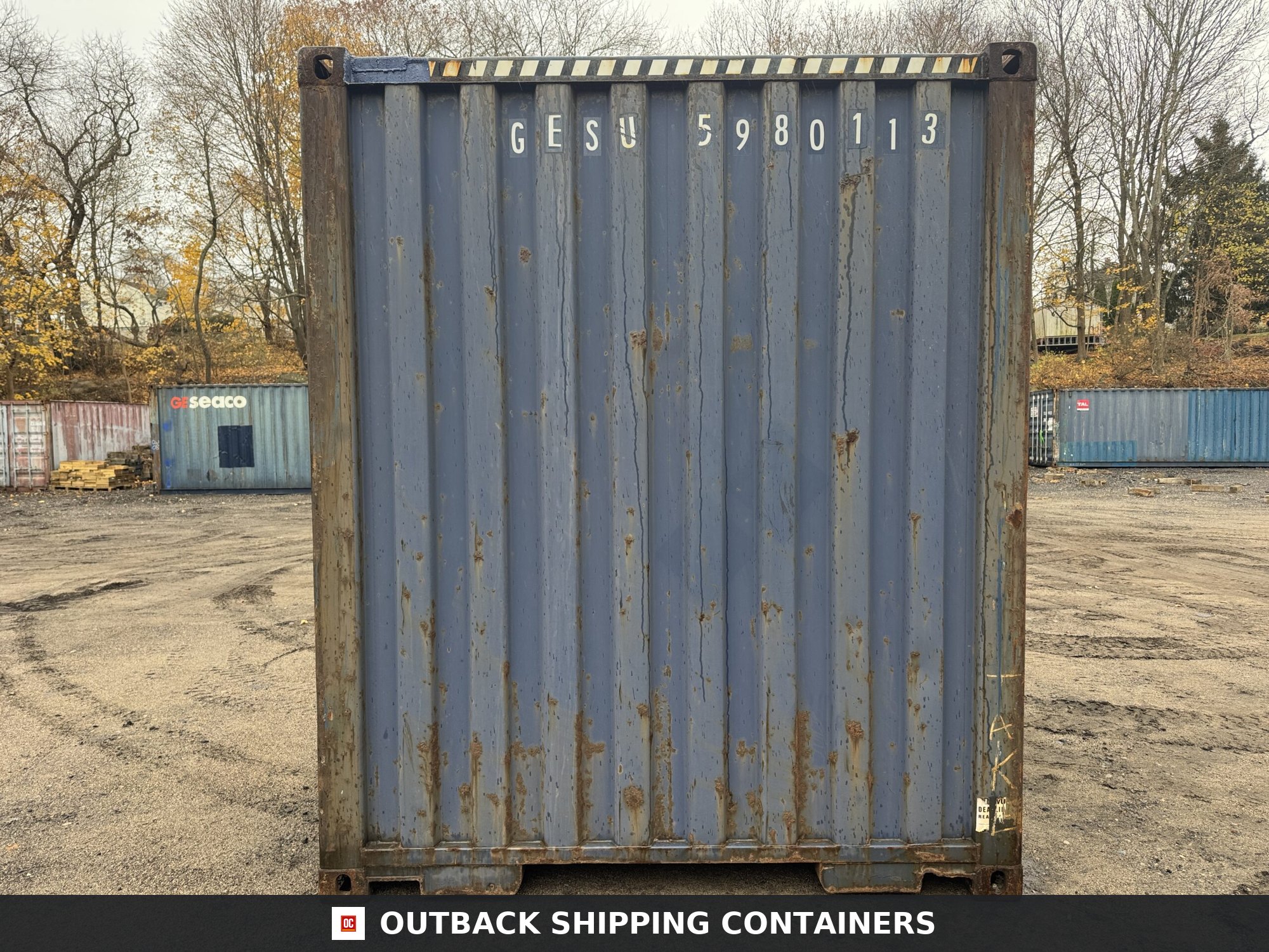 40ft Used High Cube Shipping Container for Sale — Interior Detail | Outback Shipping Contain 5 40ft Used High Cube Shipping Container – Wind & Watertight – Blue — 40ft — used (image 6 of 12)
