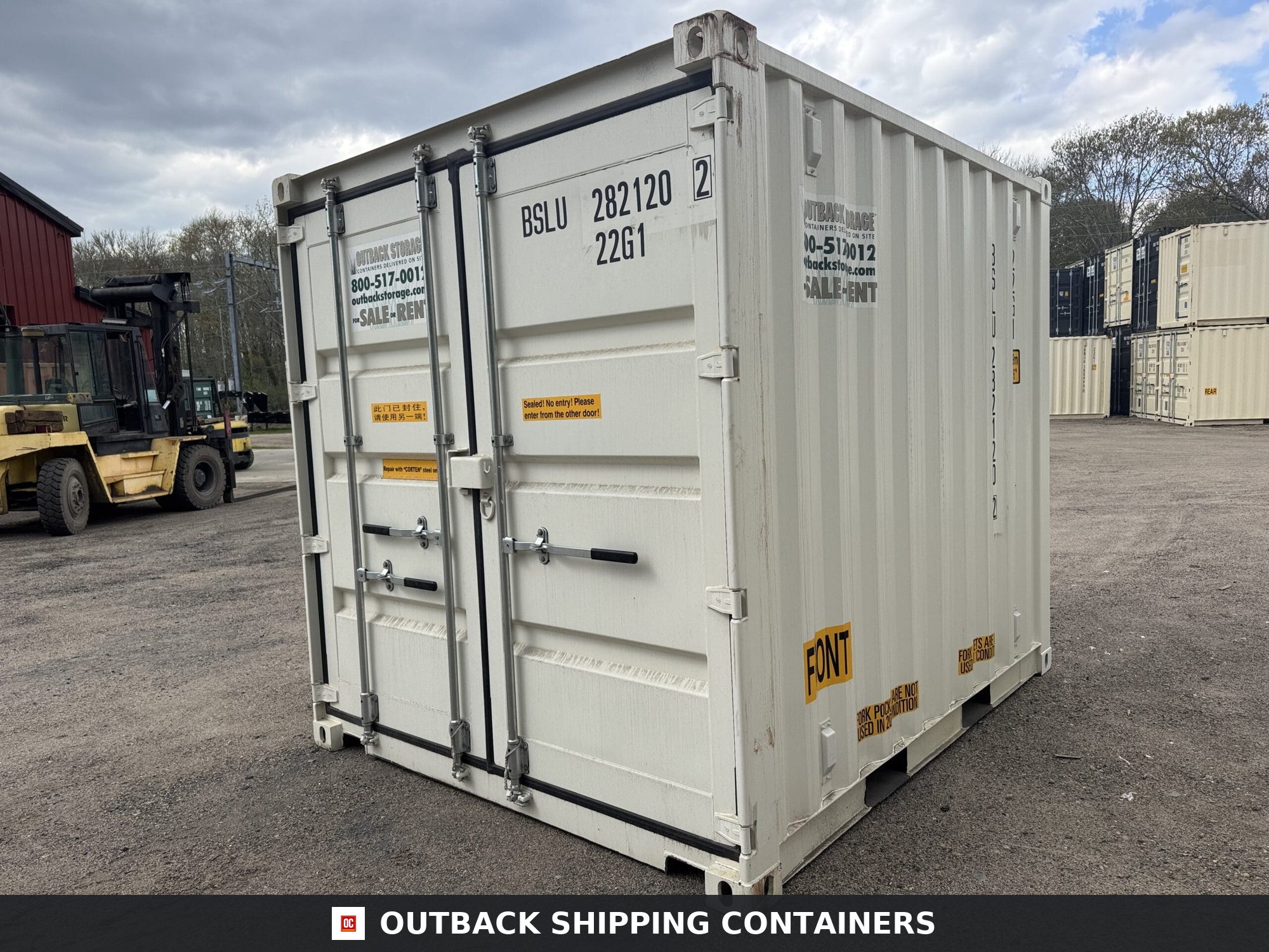 10ft New Shipping / Storage Container — Window and Shutter Detail | Outback Shipping Containers 10ft New Shipping / Storage Container – Wind & Watertight – White — 10ft — new (image 8 of 10)