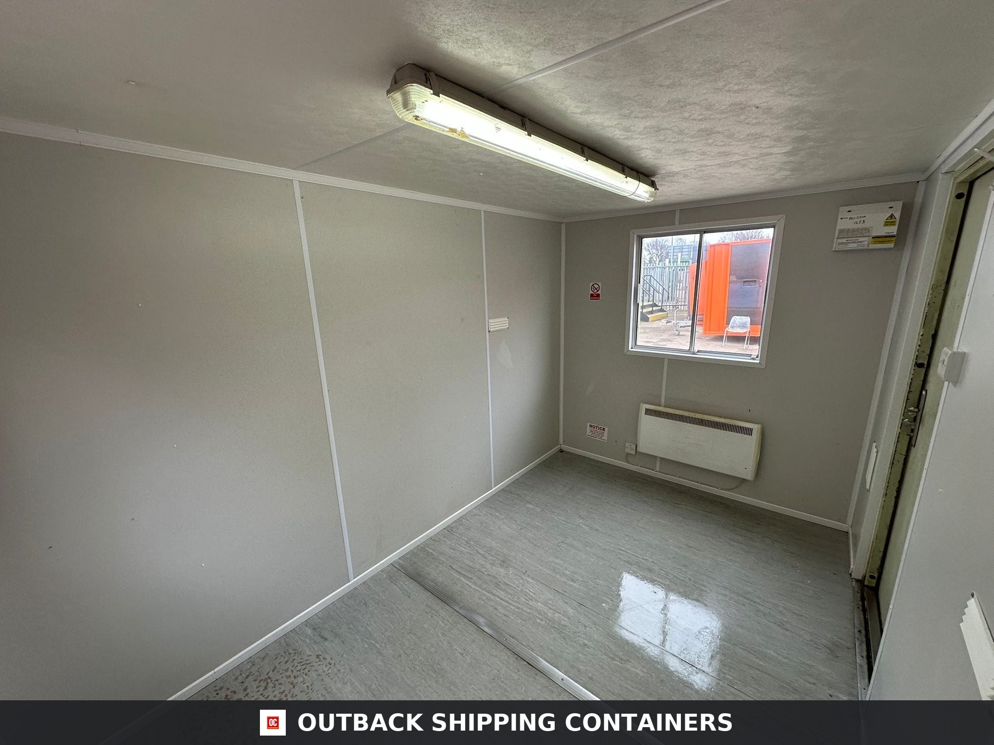 12 x 8 ft for Sale — Side Profile View | Outback Shipping Containers 12 x 8 ft — Canteen / Office — Building Site Accommodation — Portable Anti-Vandal Cabin - image 2