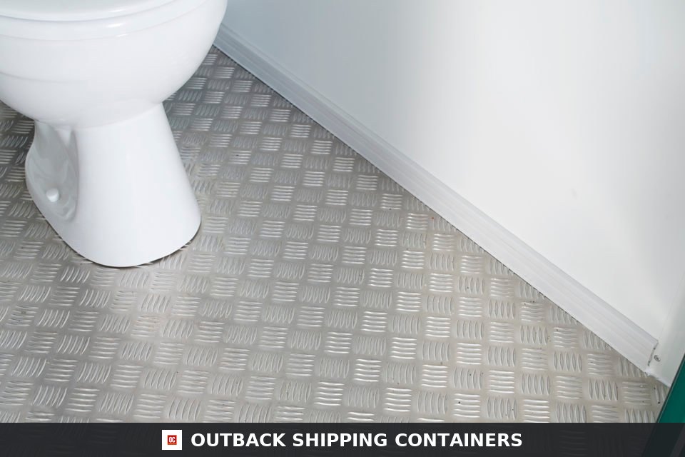 1+1 Double Mains Toilet 8FT x 5FT (Green) — Side Profile View | Outback Shipping Containers 1+1 Double Mains Toilet 8FT x 5FT (Green) — Sanitation Units (image 2 of 4)
