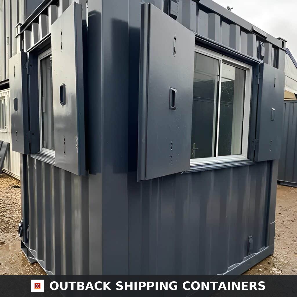 7Ft x 7Ft Shipping Container Office | Portable Building | Anti-Vandal — Side Profile View 7Ft x 7Ft Shipping Container Office | Portable Building | Anti-Vandal Building — 20ft — new (image 2 of 7)