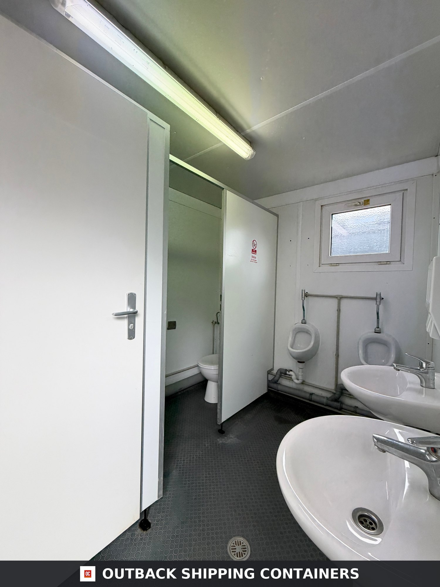 16 x 8 ft for Sale — Three-Quarter Angle View | Outback Shipping Containers 16 x 8 ft — 3 + 1 Toilet Block — Portable Building — Site Accommodation - image 2