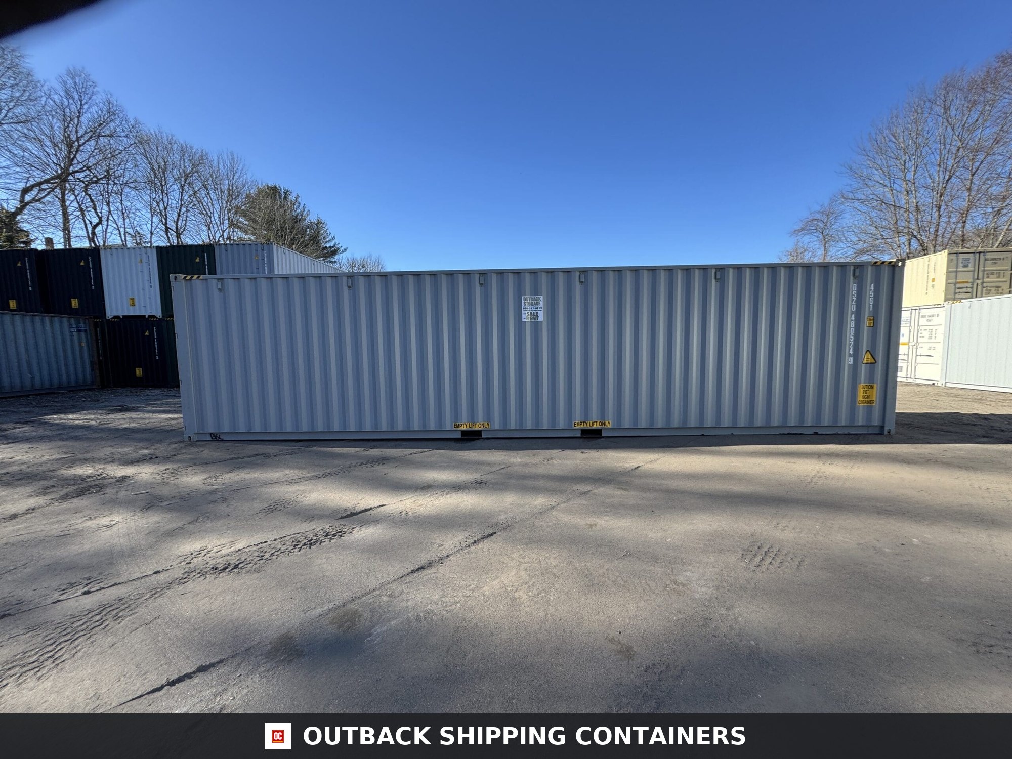 40ft New High Cube Shipping Container – Wind & Watertight – Gray — 40ft — new (image 9 of 12)