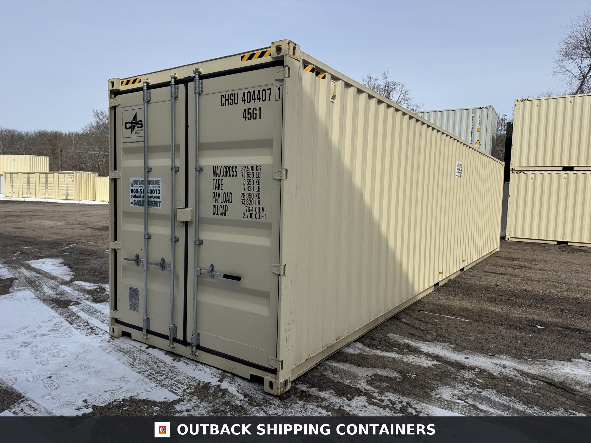 40ft New High Cube Shipping Container – Wind & Watertight – Beige — 40ft — new (image 8 of 12)