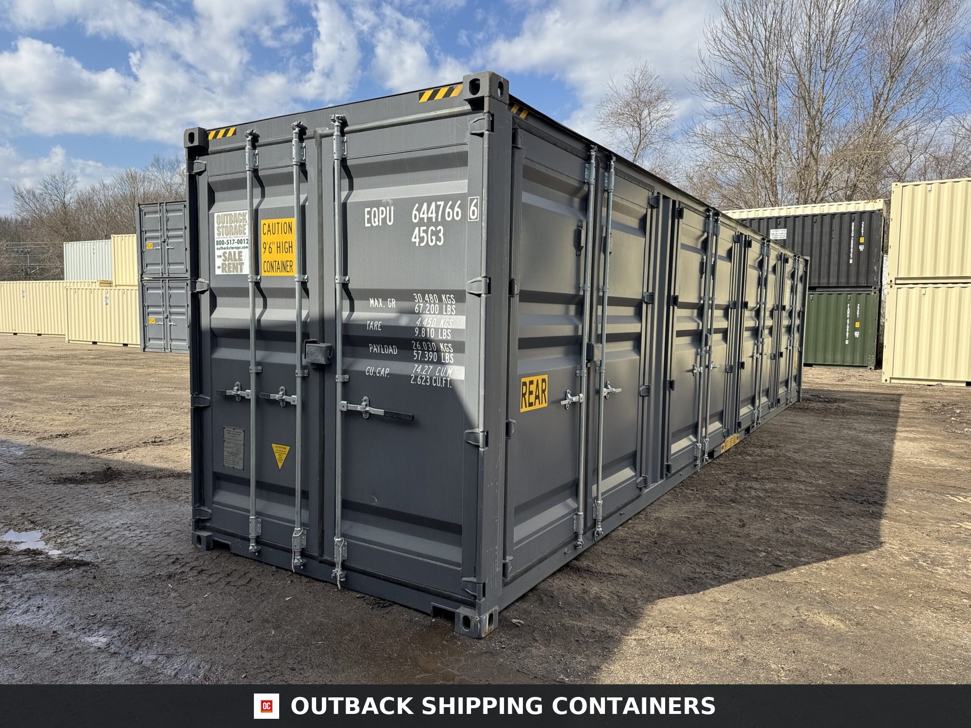 40ft New High Cube Shipping Container — Window and Shutter Detail | Outback Shipping Contain 2 40ft New High Cube Shipping Container – Wind & Watertight – Dk Gray — 40ft — new (image 8 of 12)