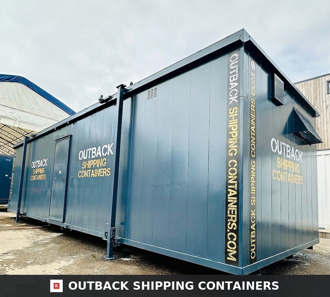 32 x 10 ft Anti-Vandal Cabin for Sale — Interior View | Outback Shipping Containers 32 x 10 ft Anti-Vandal Cabin — 2+1 Toilet + Twin Shower Room — Changing Room — 50/50 Split — No 1077 — product gallery image 4 of 18