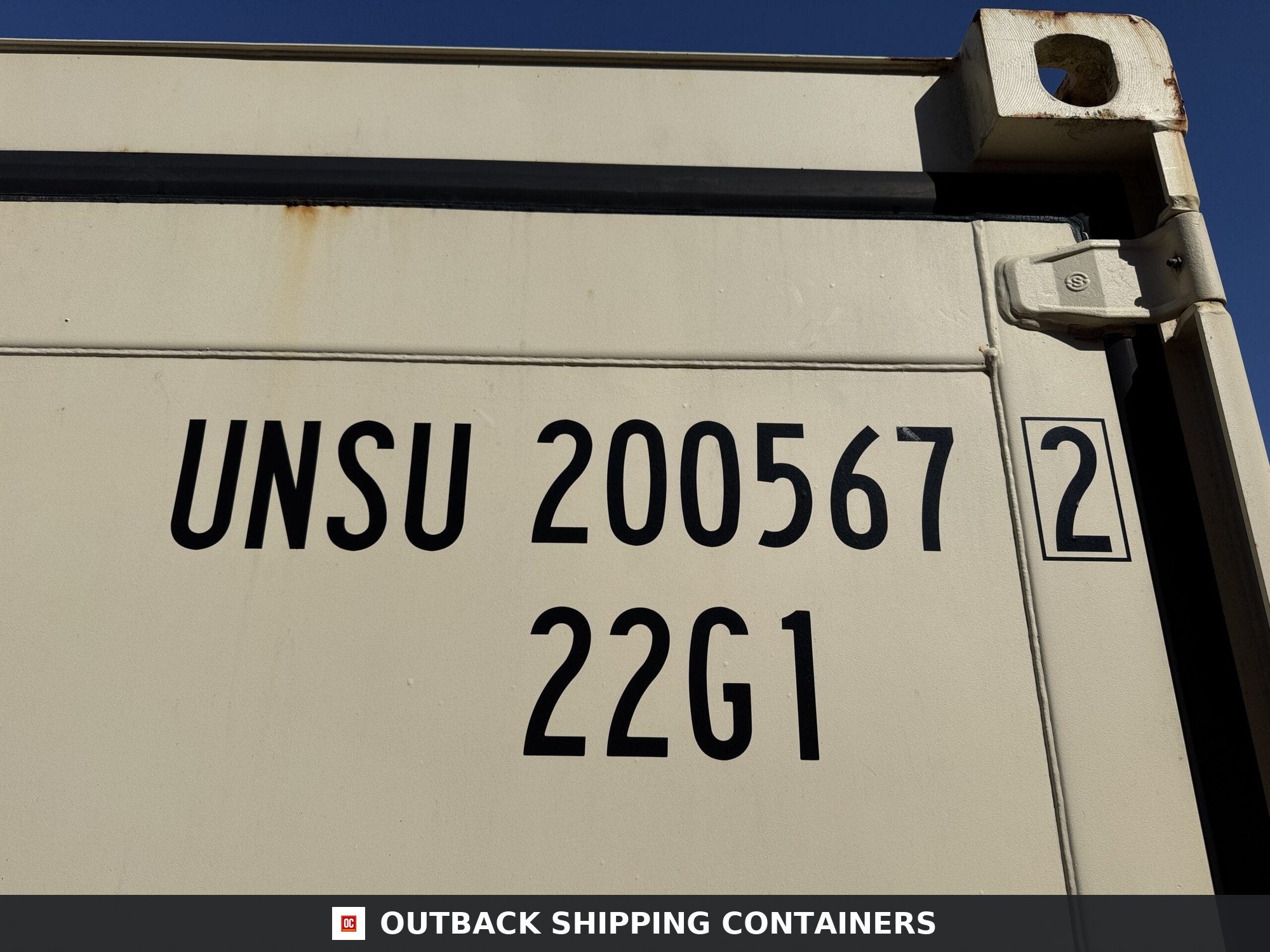 20ft Used Shipping Container – Wind & Watertight – Beige — 20ft — used (image 2 of 12)