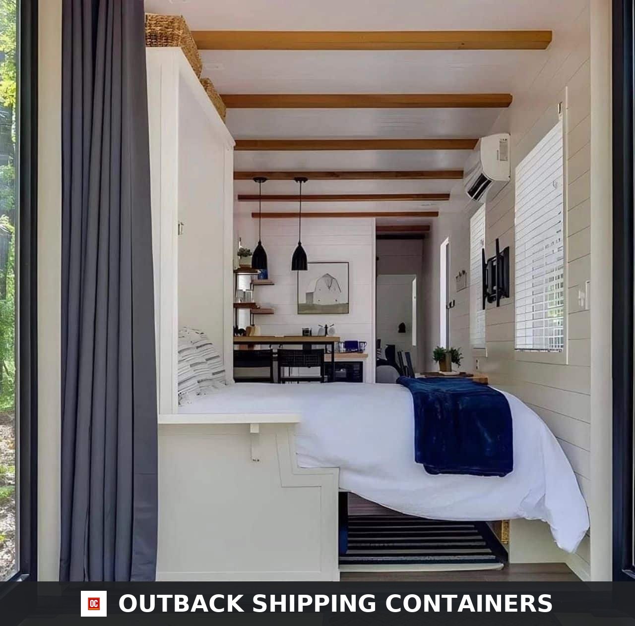 Luxury 1 Bedroom Tiny Home with Rooftop Deck – Fully Furnished Modern Prefab Container Home with Bathroom, Smart Interior & Fast…