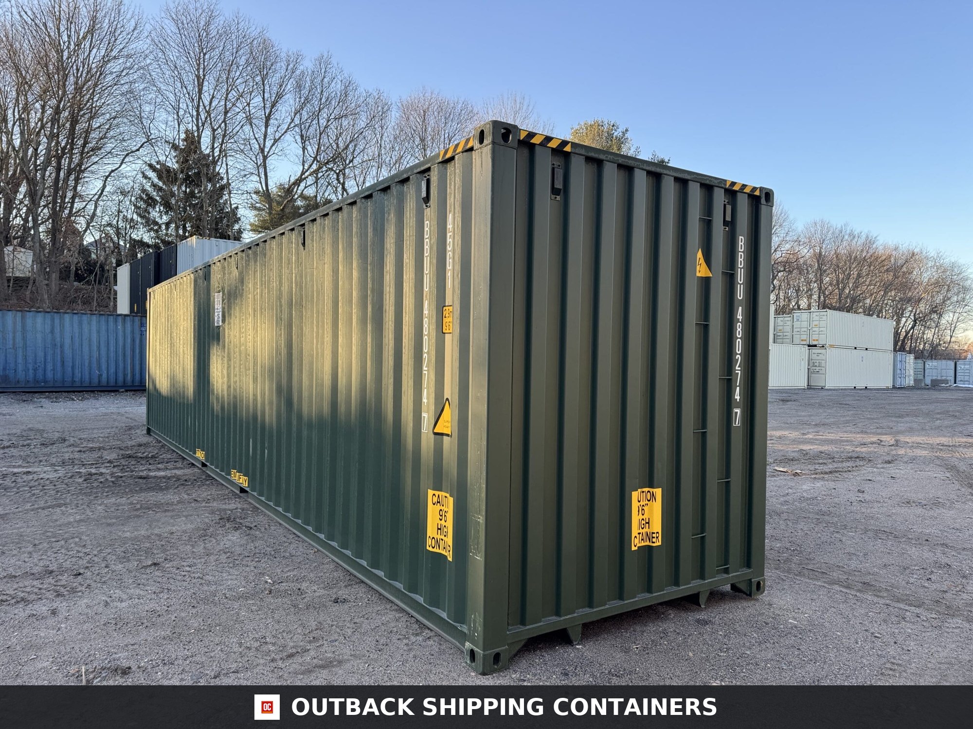 40ft New High Cube Shipping Container – Wind & Watertight – Green — 40ft — new (image 9 of 12)