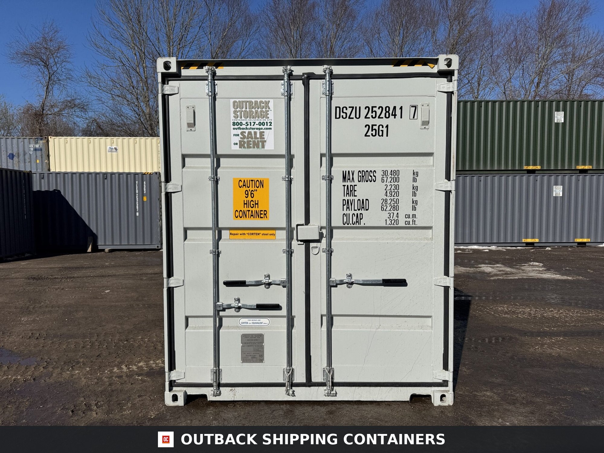 20ft New High Cube Shipping Container – Wind & Watertight – Gray — 20ft — new (image 3 of 12)