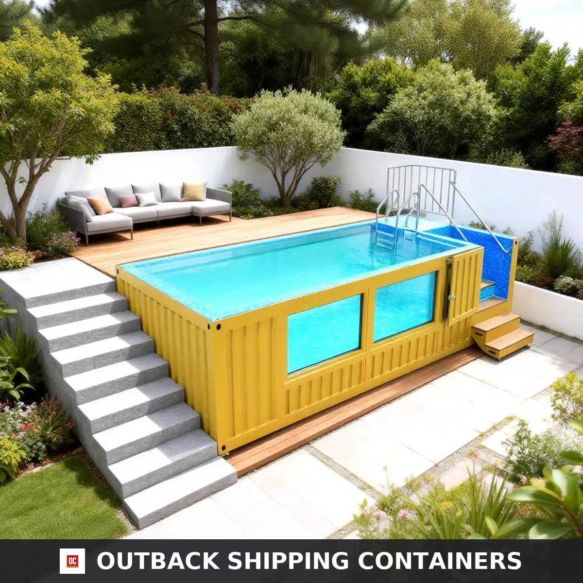 20ft Luxury Container Swimming Pool with Glass Viewing Panel — 20ft — new (image 1 of 15)