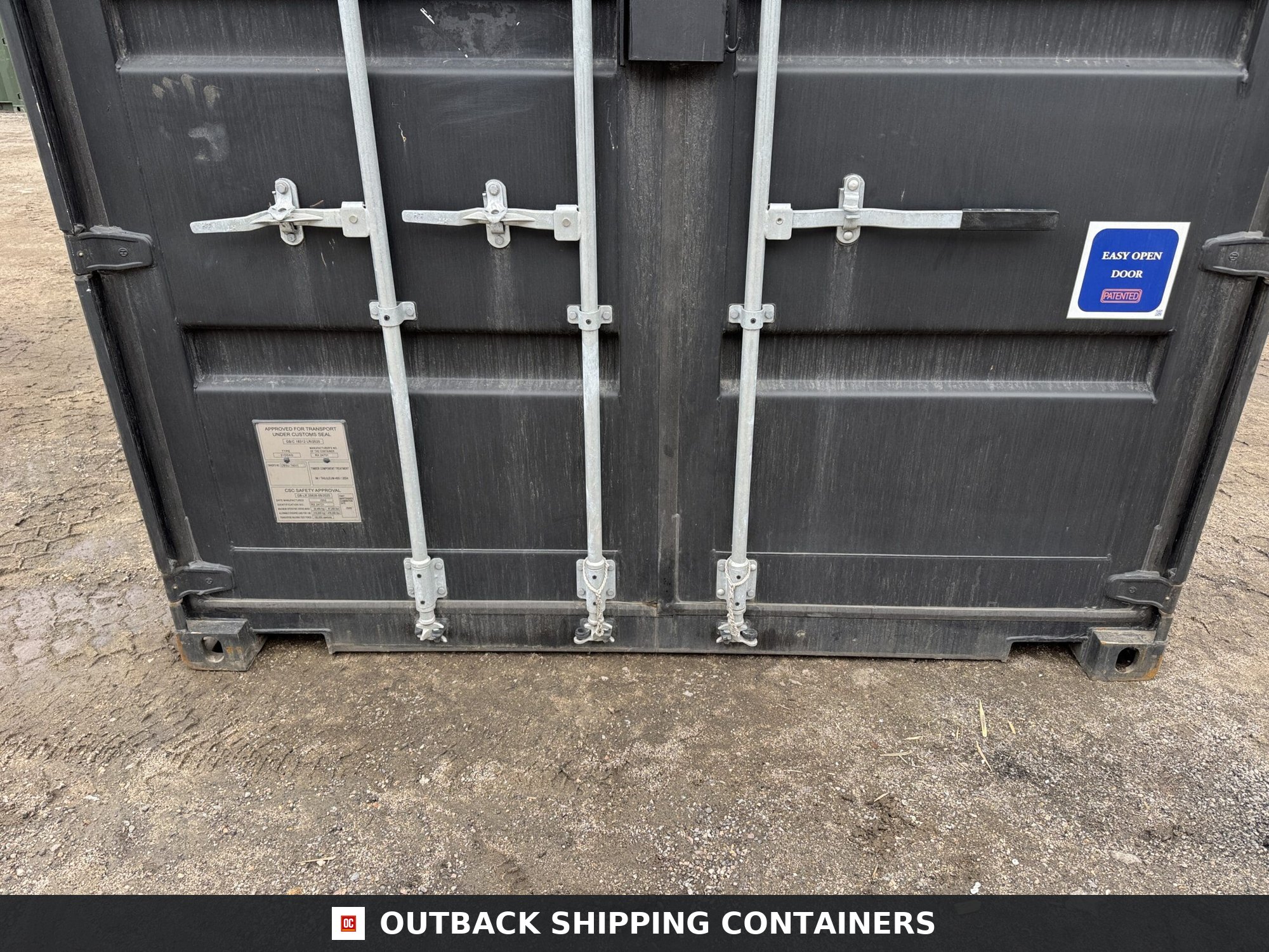 20ft New High Cube Shipping Container for Sale — Interior Detail | Outback Shipping Containe 2 20ft New High Cube Shipping Container – Wind & Watertight – Black — 20ft — new (image 6 of 12)