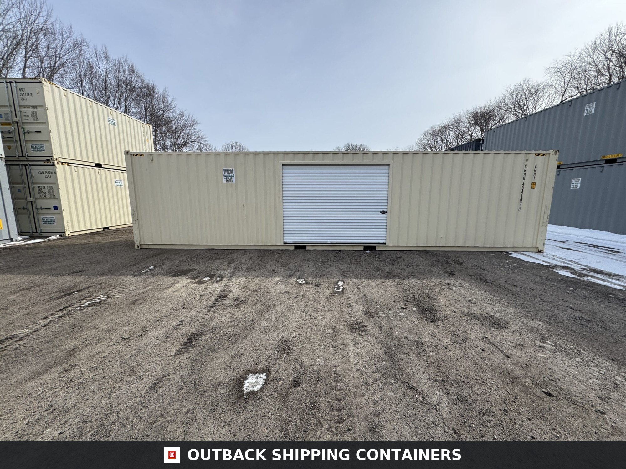 40ft New High Cube Shipping Container – Wind & Watertight – Beige — 40ft — new (image 1 of 12)
