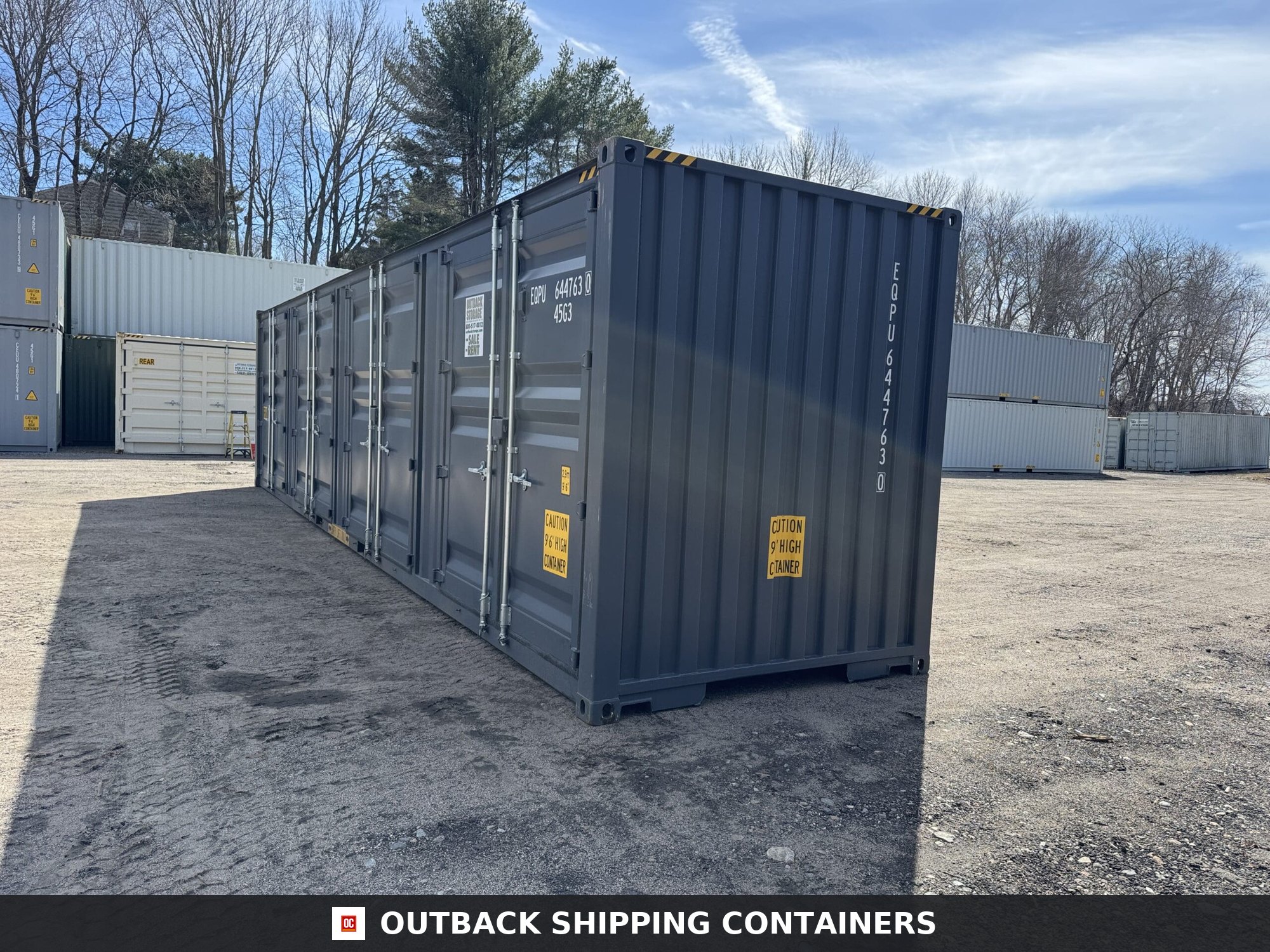 40ft New High Cube Shipping Container – Wind & Watertight – Dk Gray — 40ft — new (image 10 of 12)